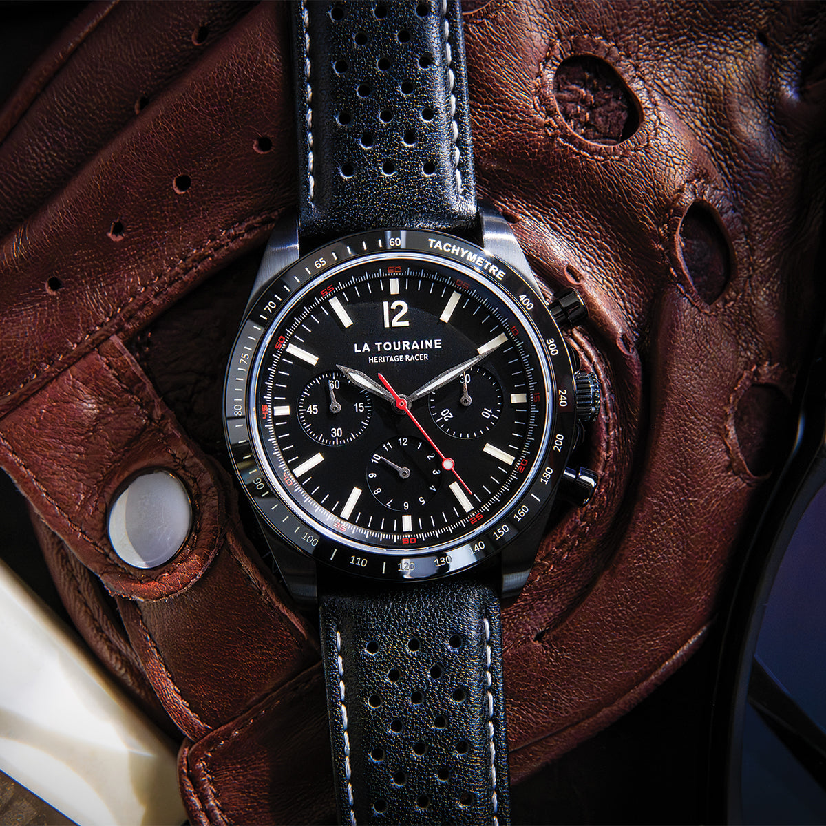 Heritage Racer Noir | Mechanical Tachymeter