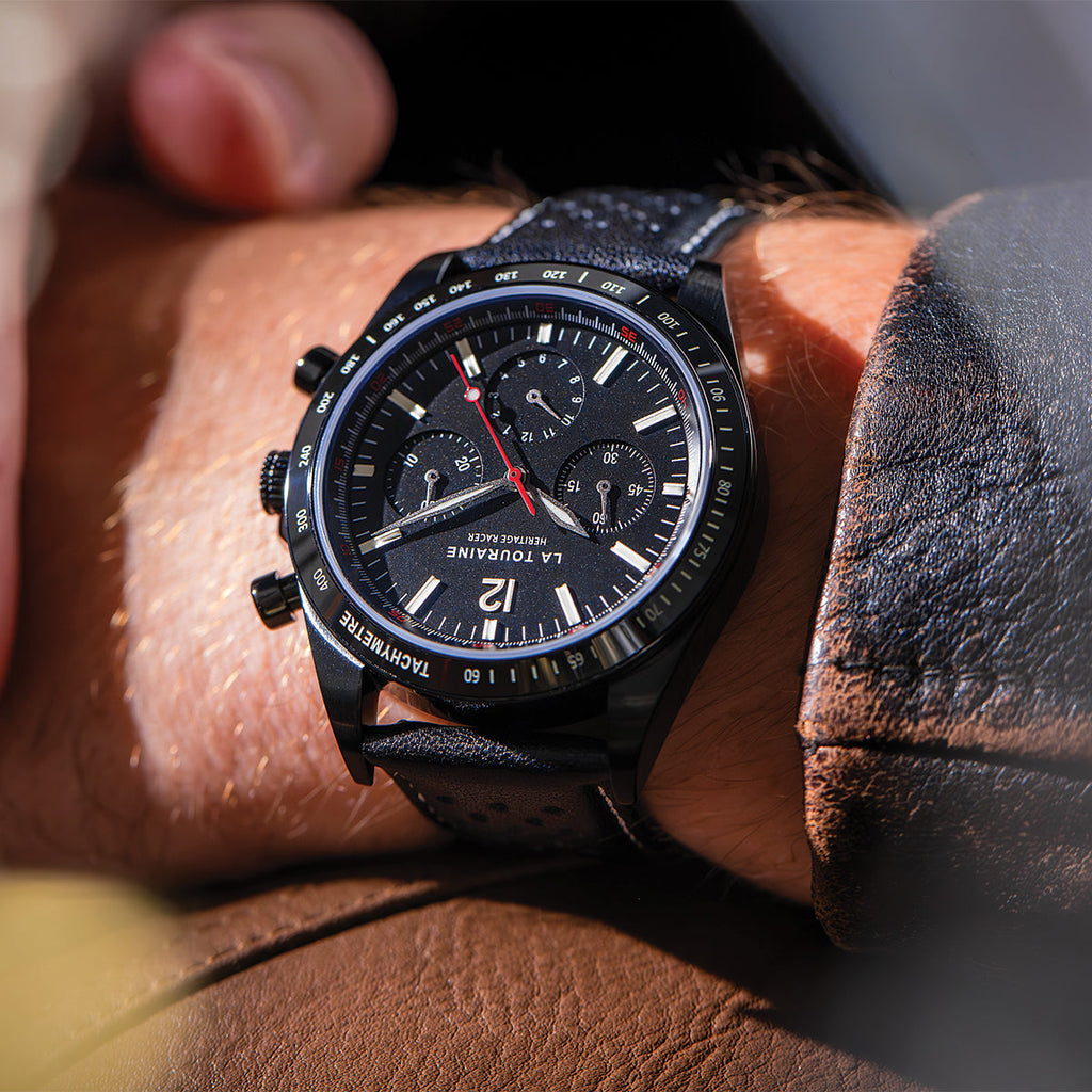 Heritage Racer Noir | Mechanical Tachymeter