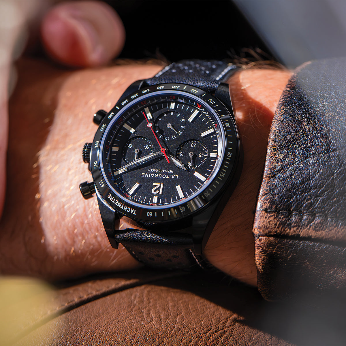 Heritage Racer Noir | Mechanical Tachymeter