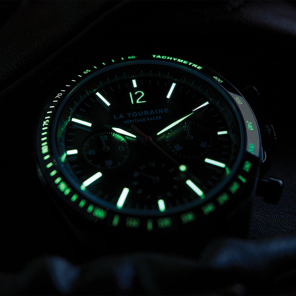 Heritage Racer Noir | Mechanical Tachymeter
