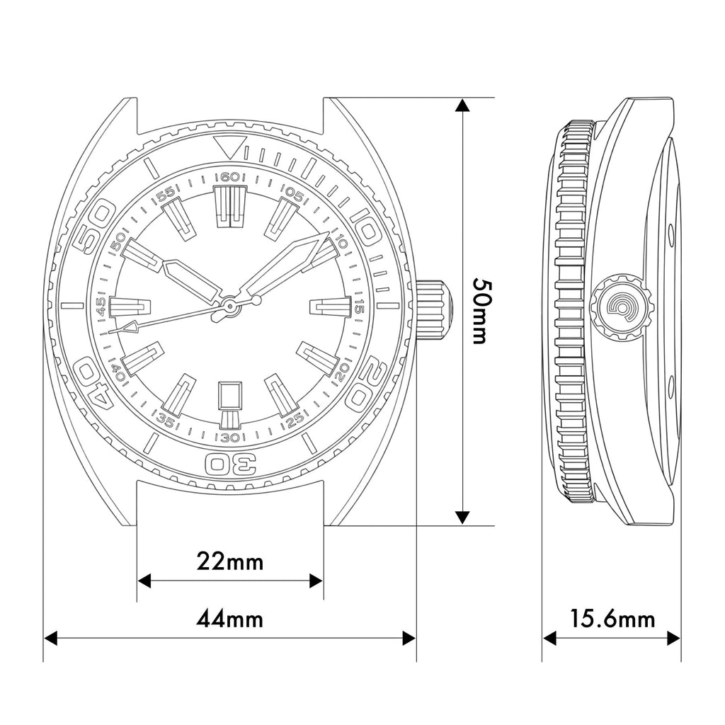 Core Diver - White Mother of Pearl - Carbon Fiber Bezel
