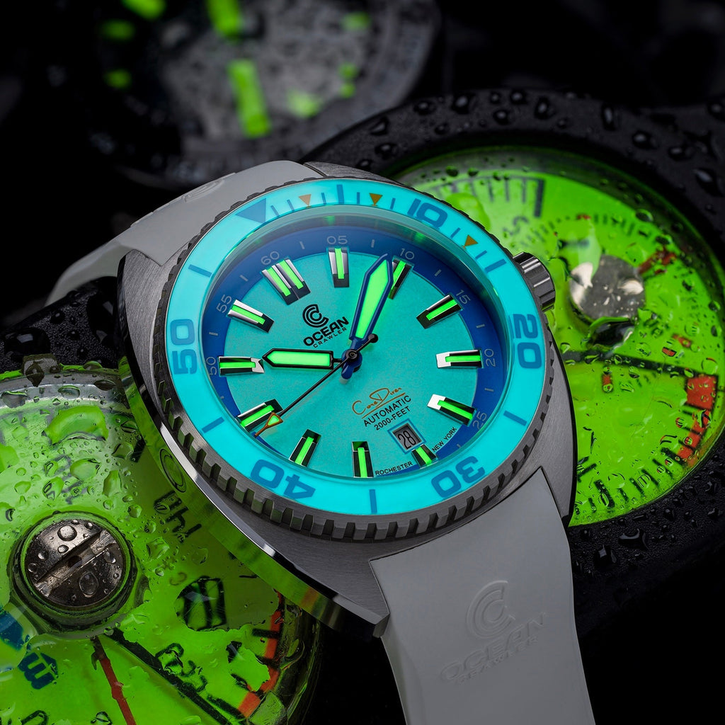 Core Diver - Spring Time - Full Lume Blue - 2 Straps Included