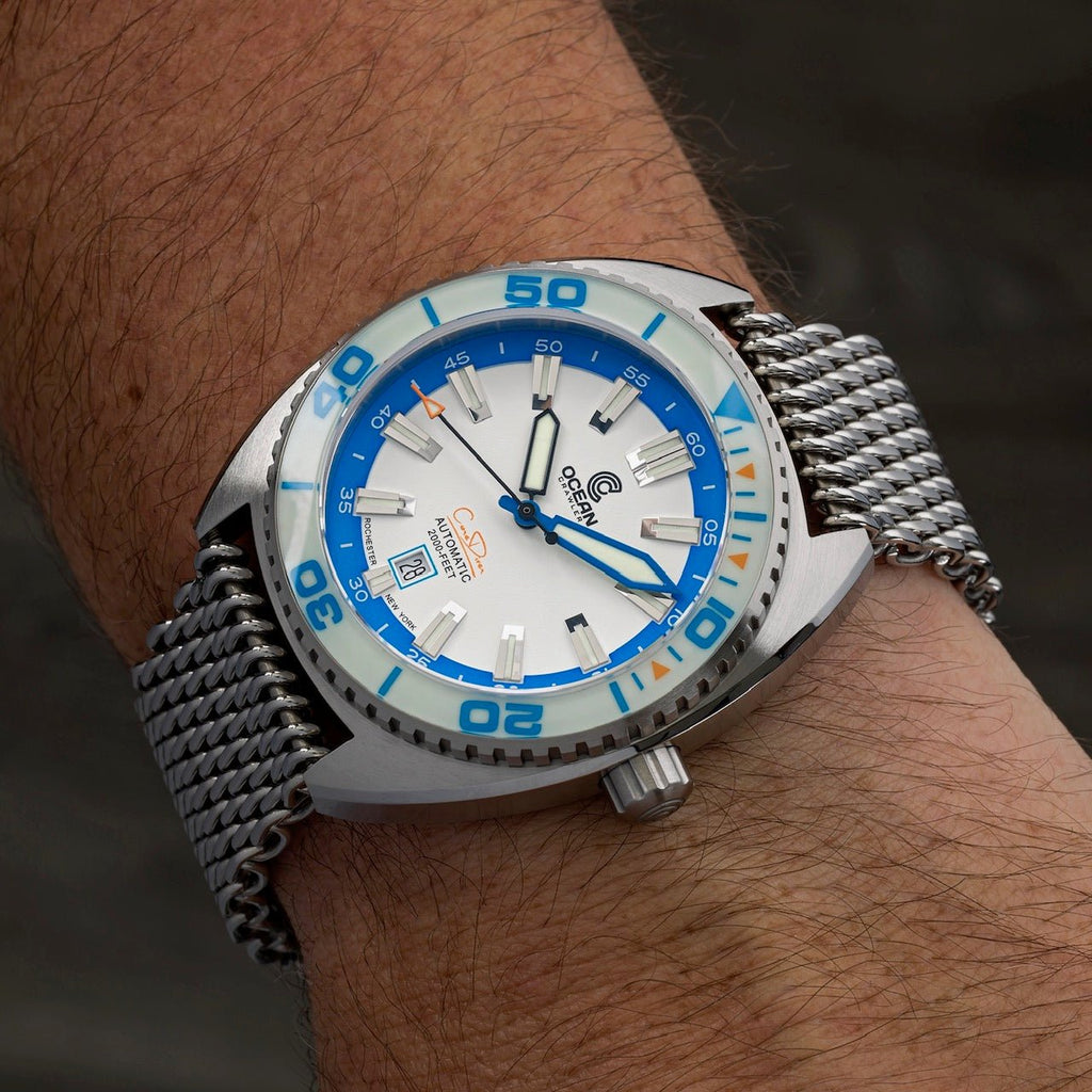 Core Diver - Spring Time - Full Lume Blue - 2 Straps Included