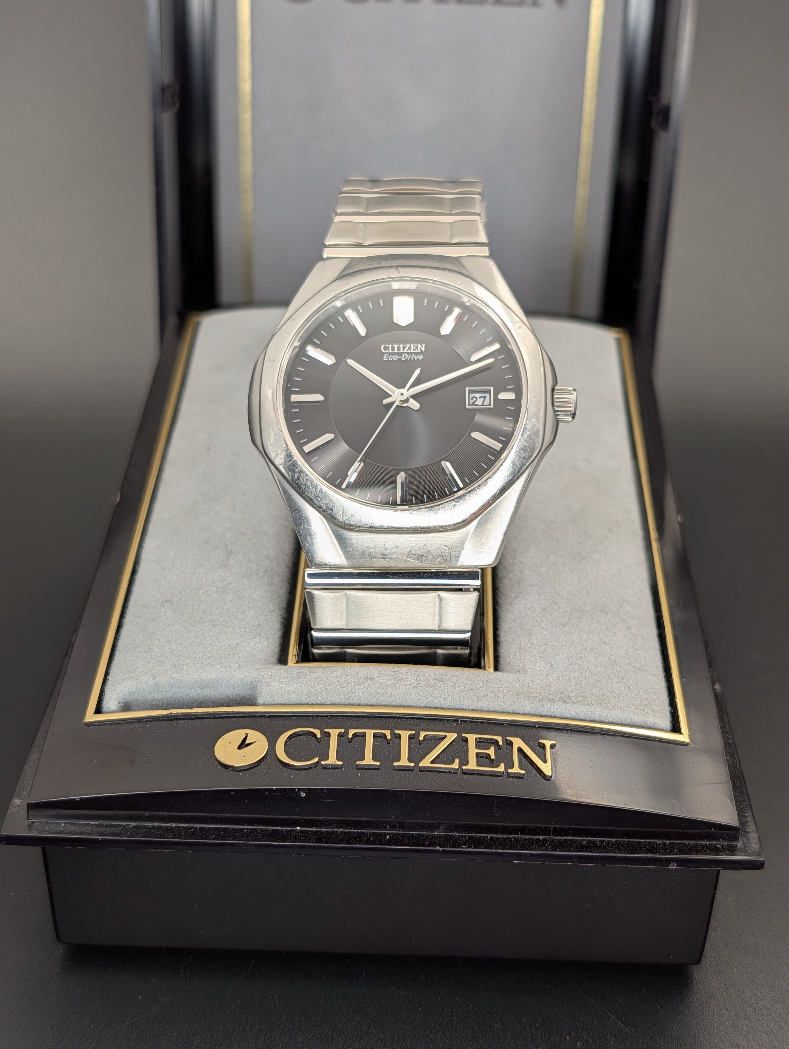 Citizen Eco Drive Solar Quartz Watch in Stainless Steel ref. E111-S022908