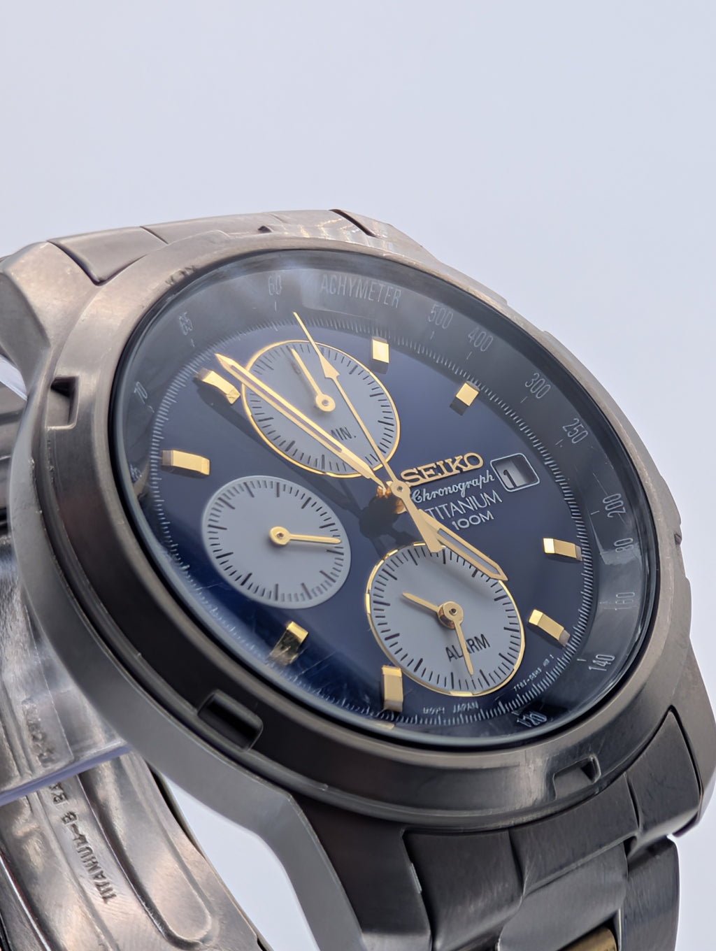 Seiko Titanium Chronograph with Alarm and Stopwatch ref. 7T62-0BE0