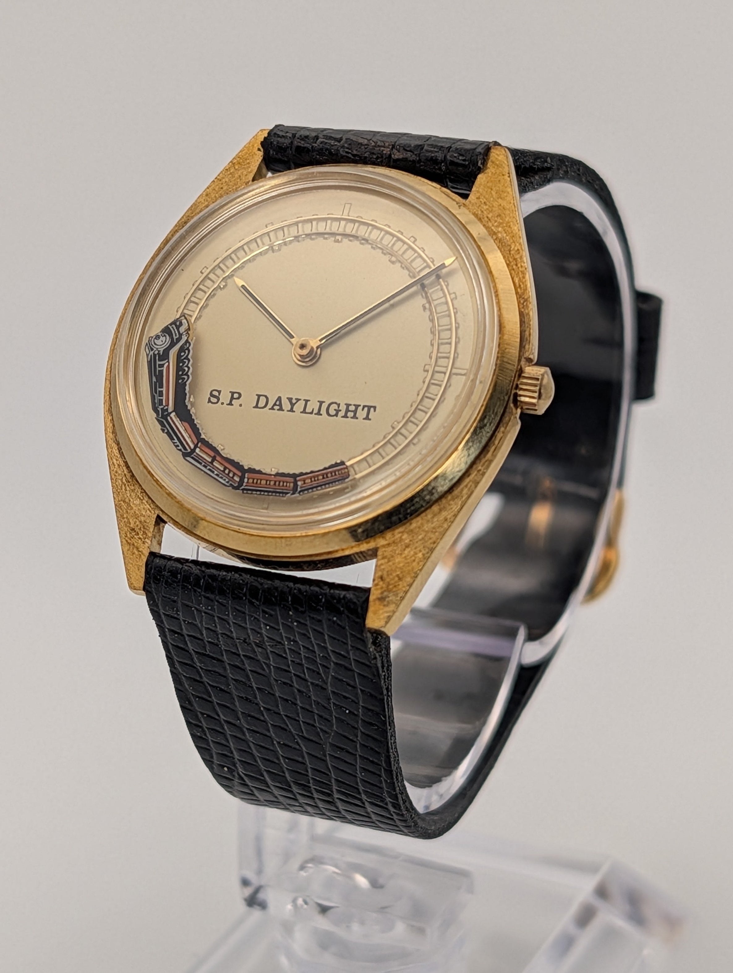 S.P. Daylight Souvenir Quartz Watch w/ Train Sconds "Hand" Mystery Dial