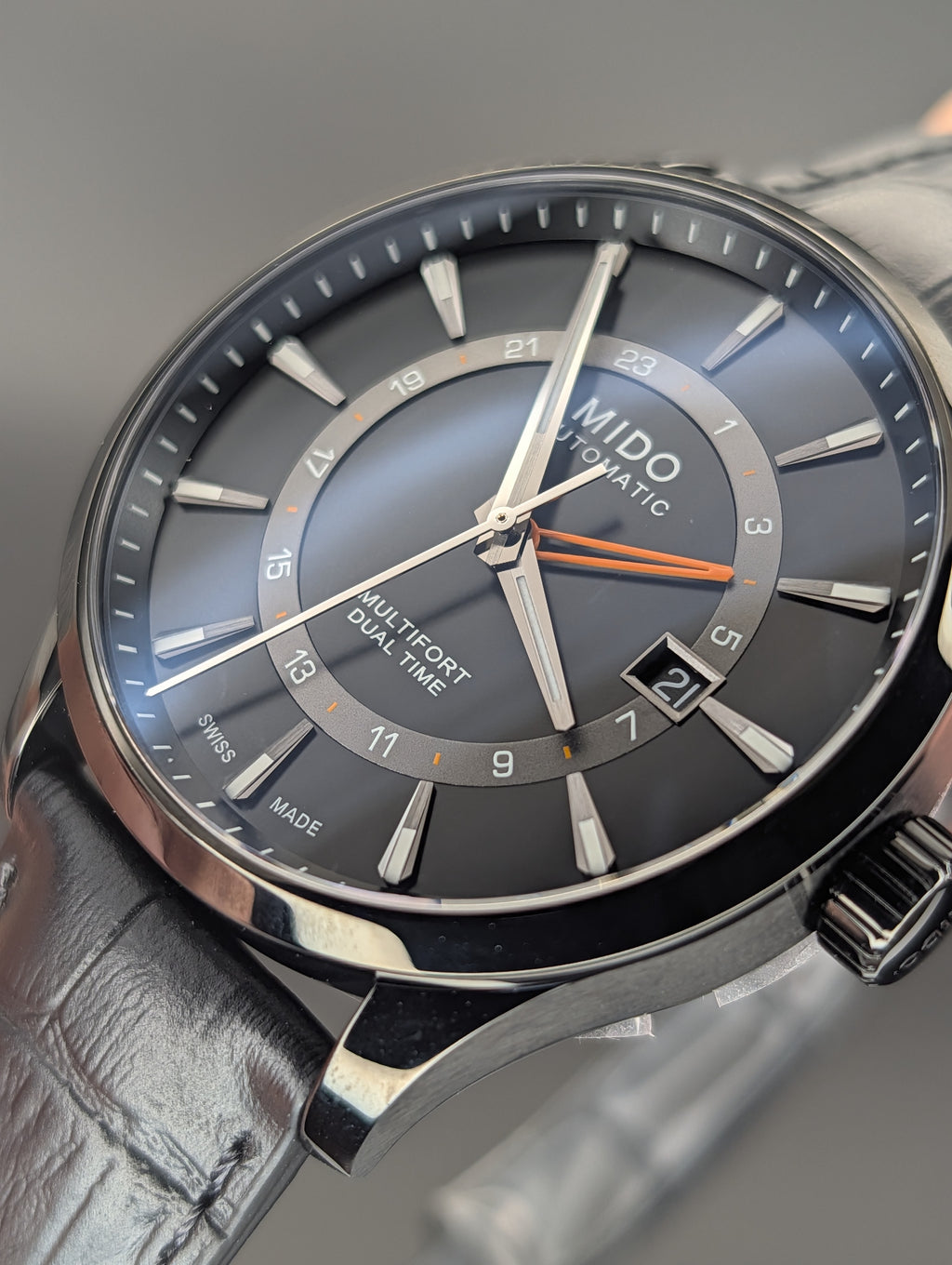 Mido Multifort Dual Time GMT Automatic Watch ref. MO38429 *New in Box*