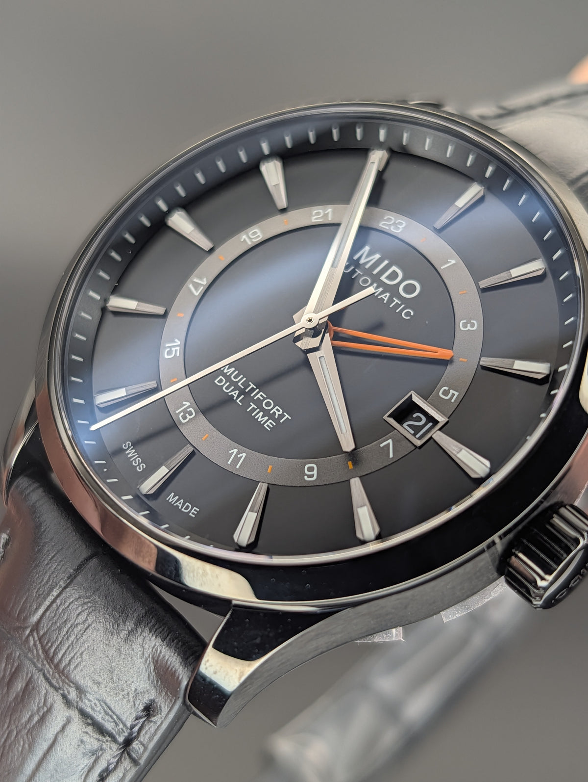Mido Multifort Dual Time GMT Automatic Watch ref. MO38429 *New in Box*