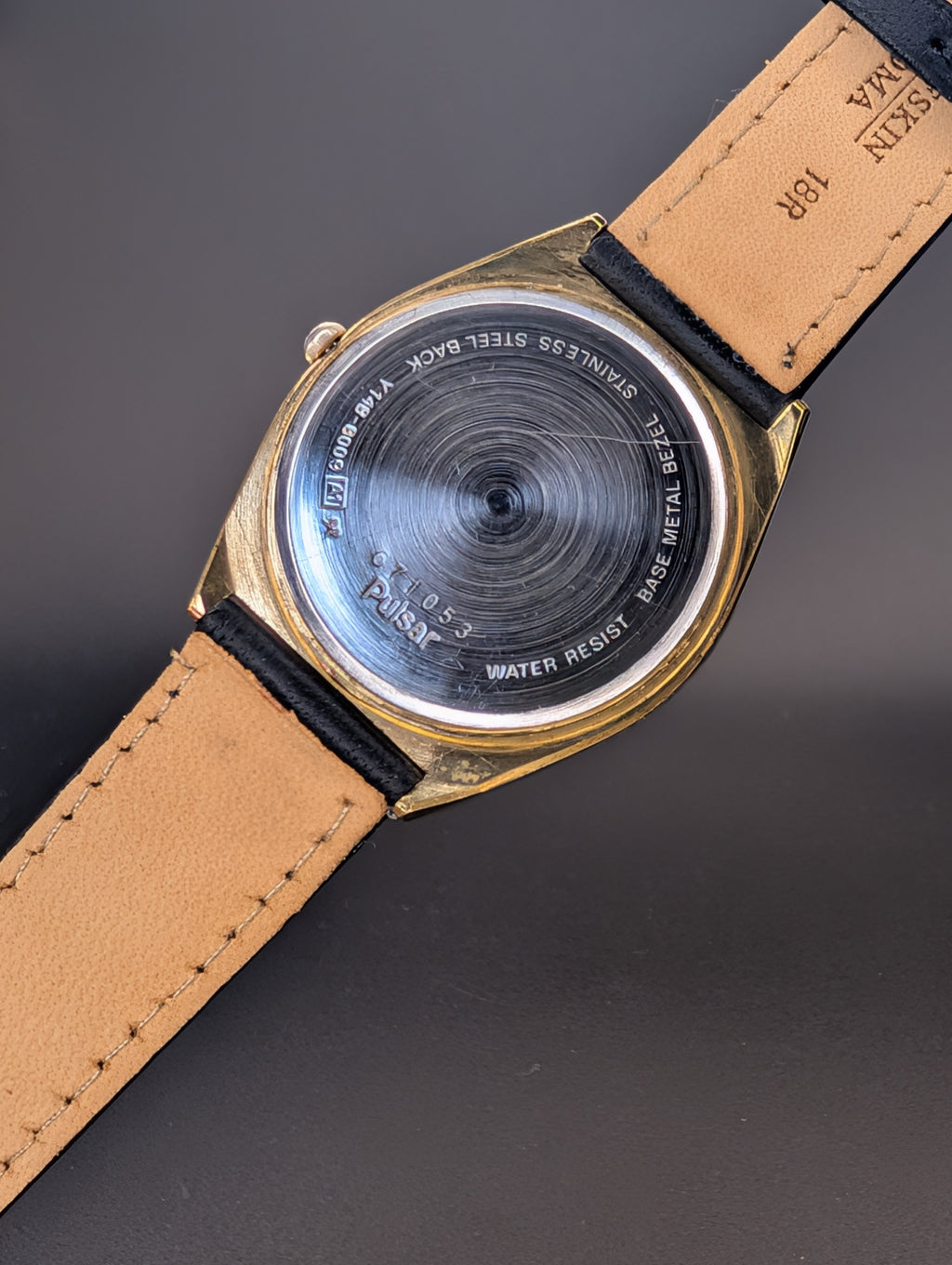 Pulsar Quartz Vintage Watch on Italian Calfskin Leather Strap