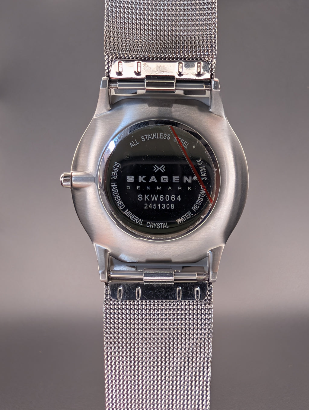 Skagen Denmark Slimline Quartz Watch Slim Profile Stainless Steel ref SKW6064