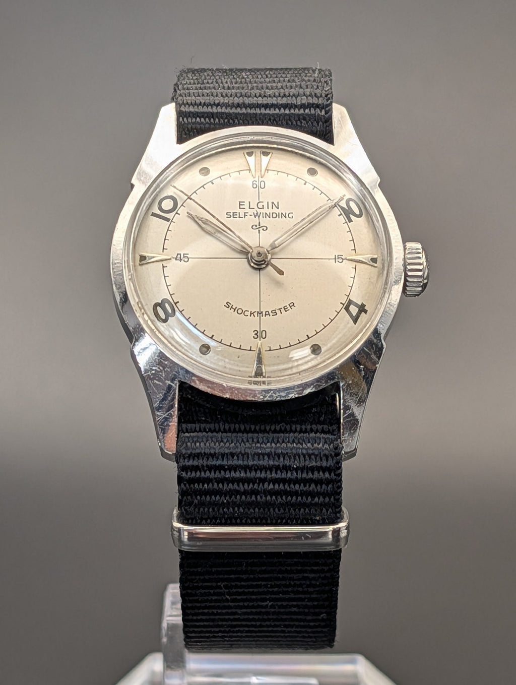 Elgin Shockmaster Self-winding Automatic Vintage Watch Swiss Made