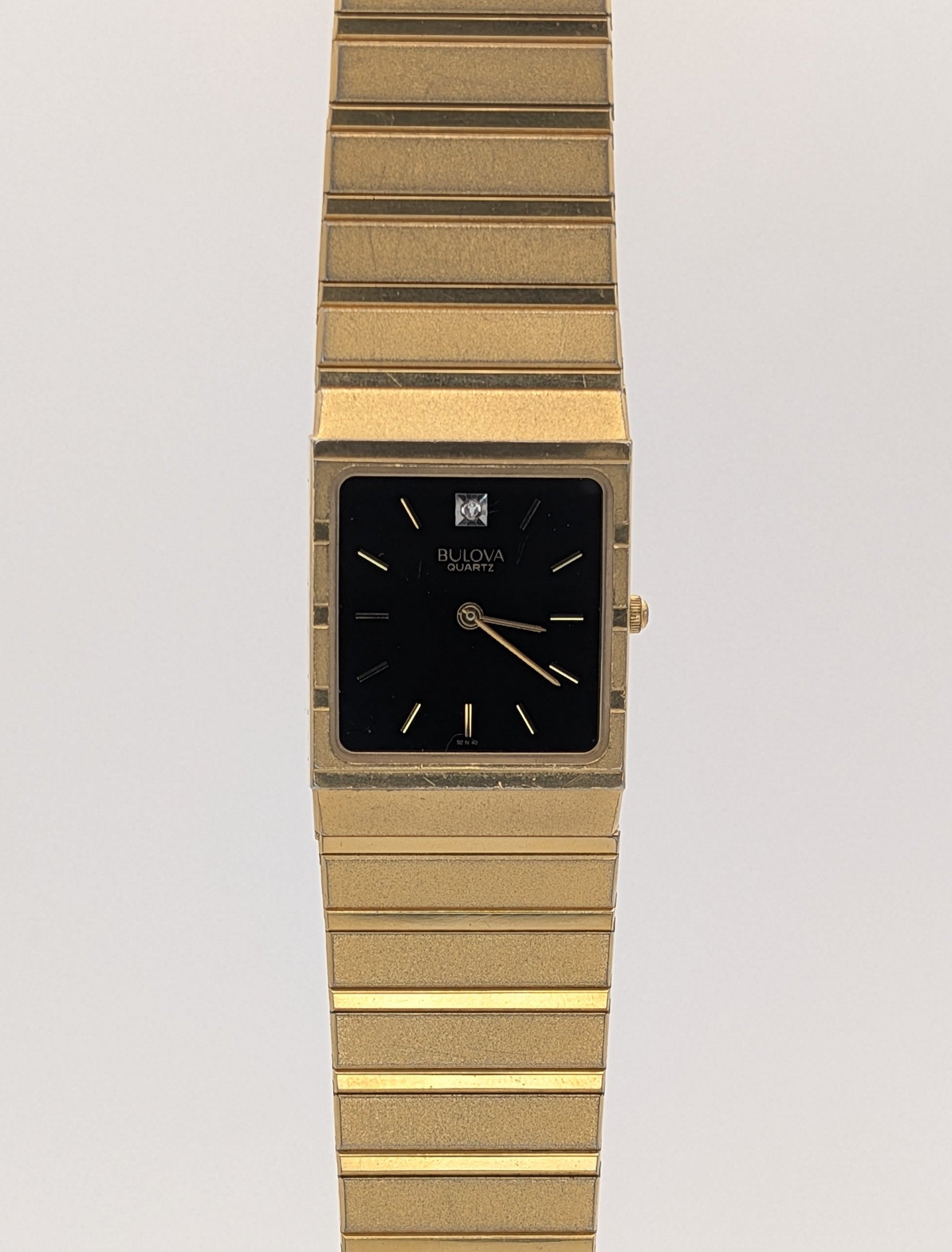 Bulova Quartz (1997) on Integrated Gold Tone Bracelet