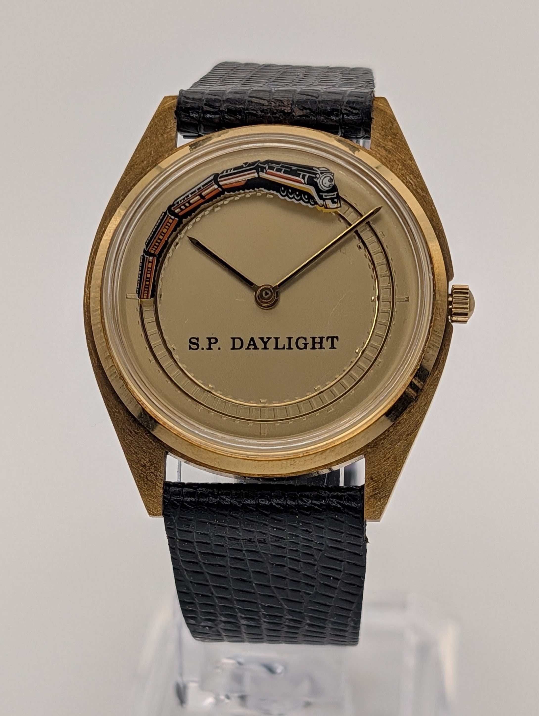 S.P. Daylight Souvenir Quartz Watch w/ Train Sconds "Hand" Mystery Dial