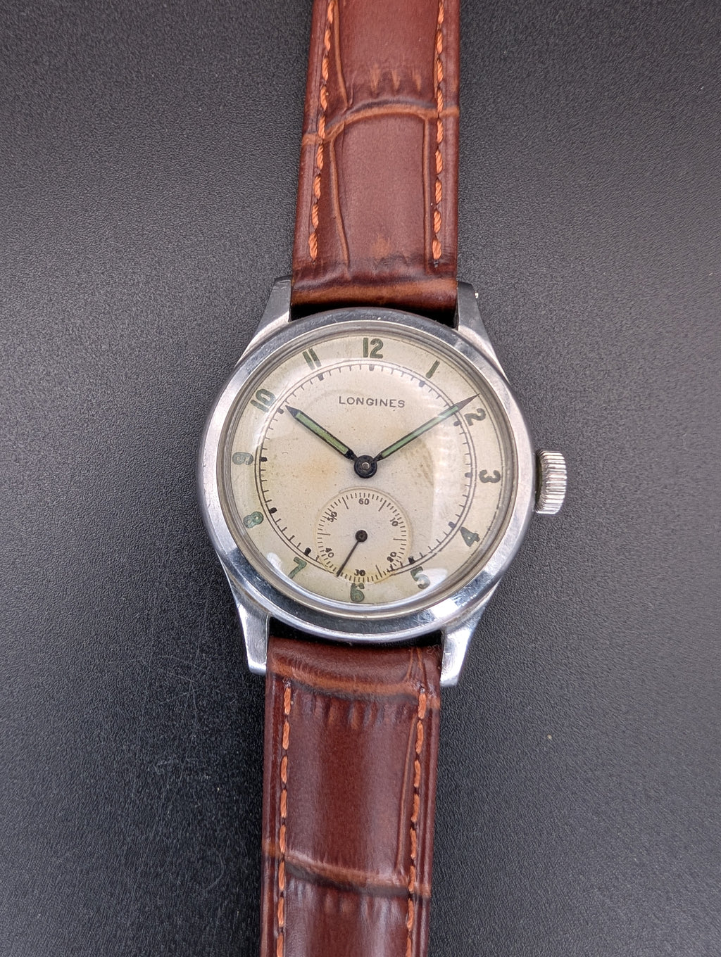 Longines Sei Tacche (1942) Mechanical Vintage Watch w/ Small Seconds