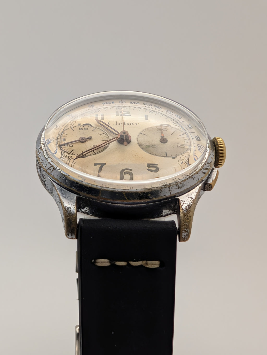Clebar Chronograph Vintage Watch w/ cal. Landeron 149 Mechanical Movement