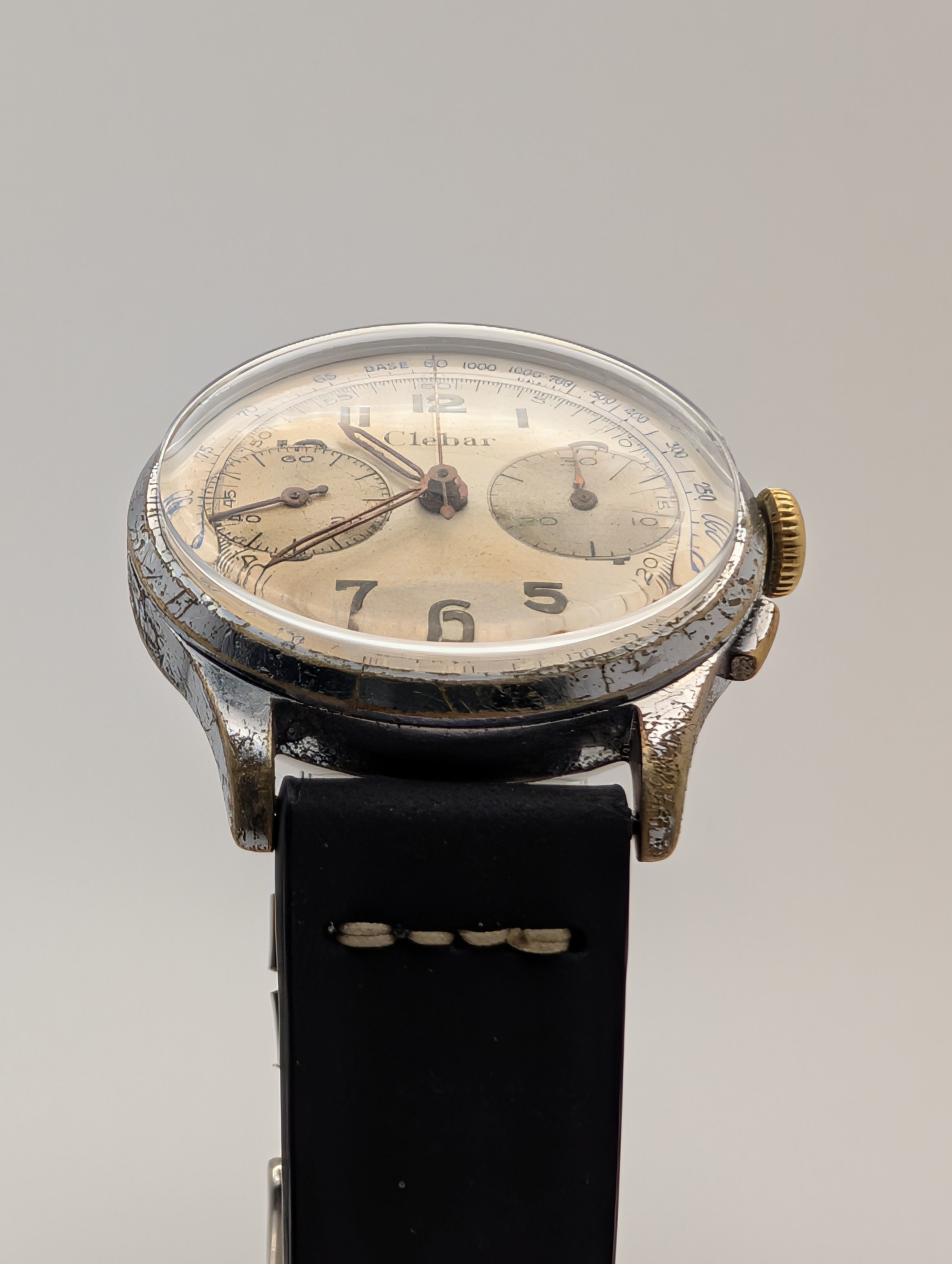 Clebar Chronograph Vintage Watch w/ cal. Landeron 149 Mechanical Movement