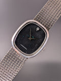 Longines Ellipse (1960s) Mechanical Vintage Watch w/ Diamond Accent Dial in 10k White Gold Filled Case