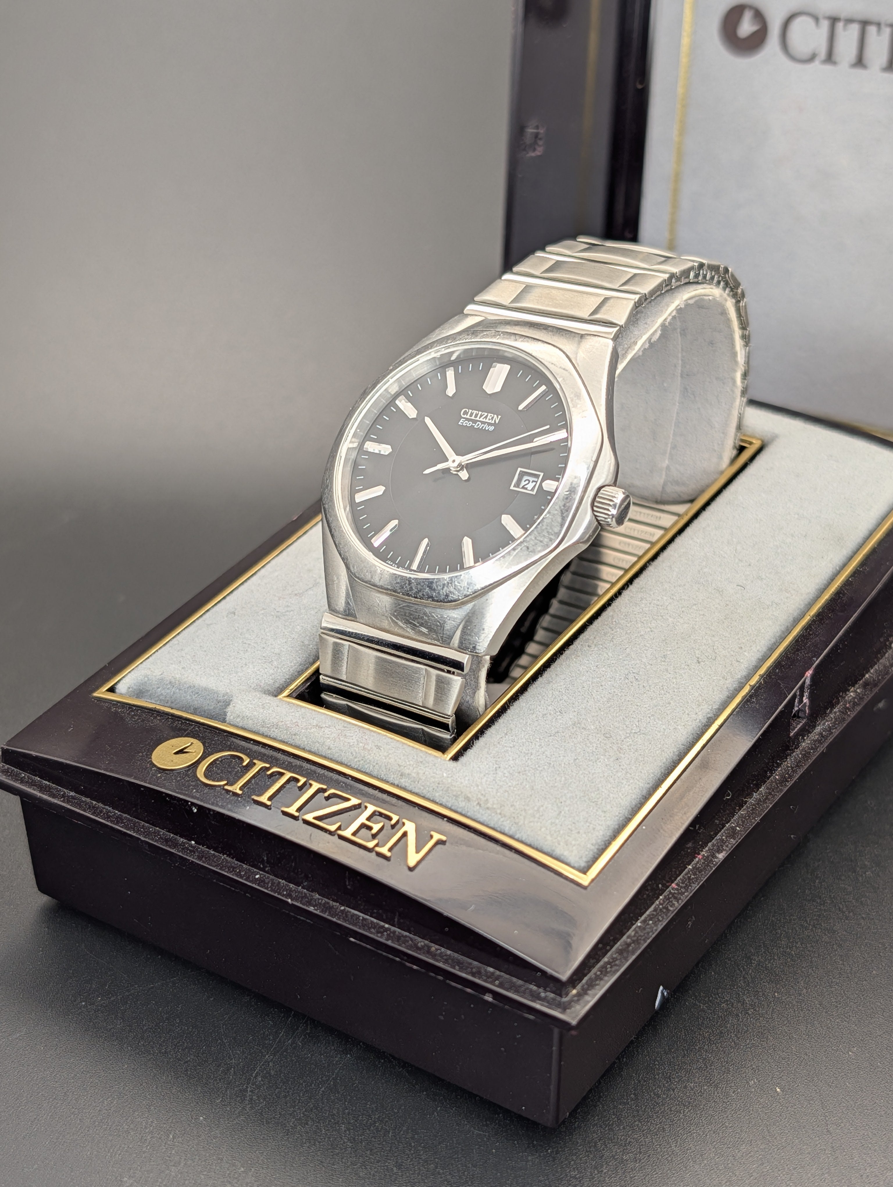 Citizen Eco Drive Solar Quartz Watch in Stainless Steel ref. E111-S022908