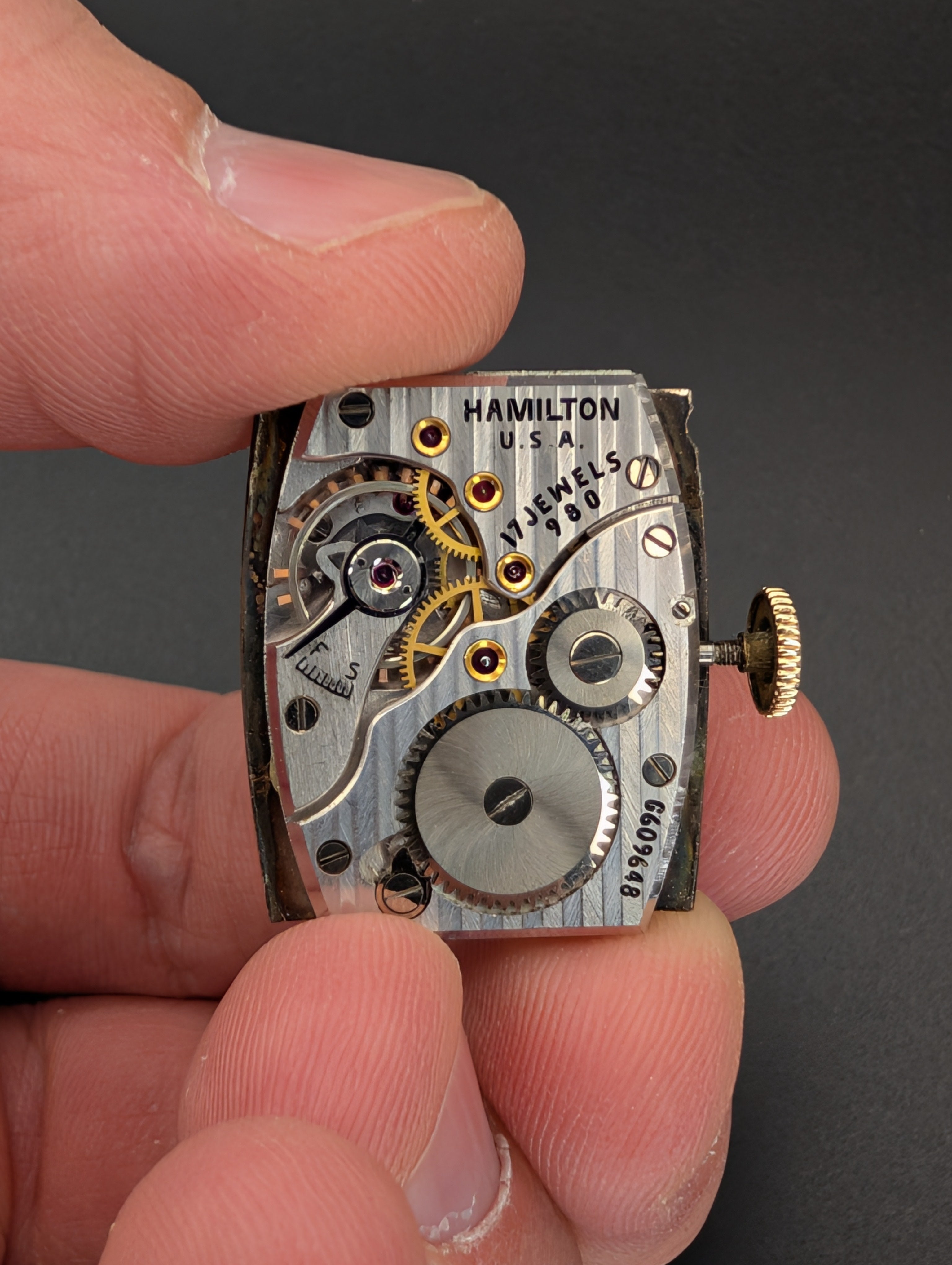 Hamilton Dennis (1930s) Mechanical Vintage Watch in 10k Yellow Gold Filled