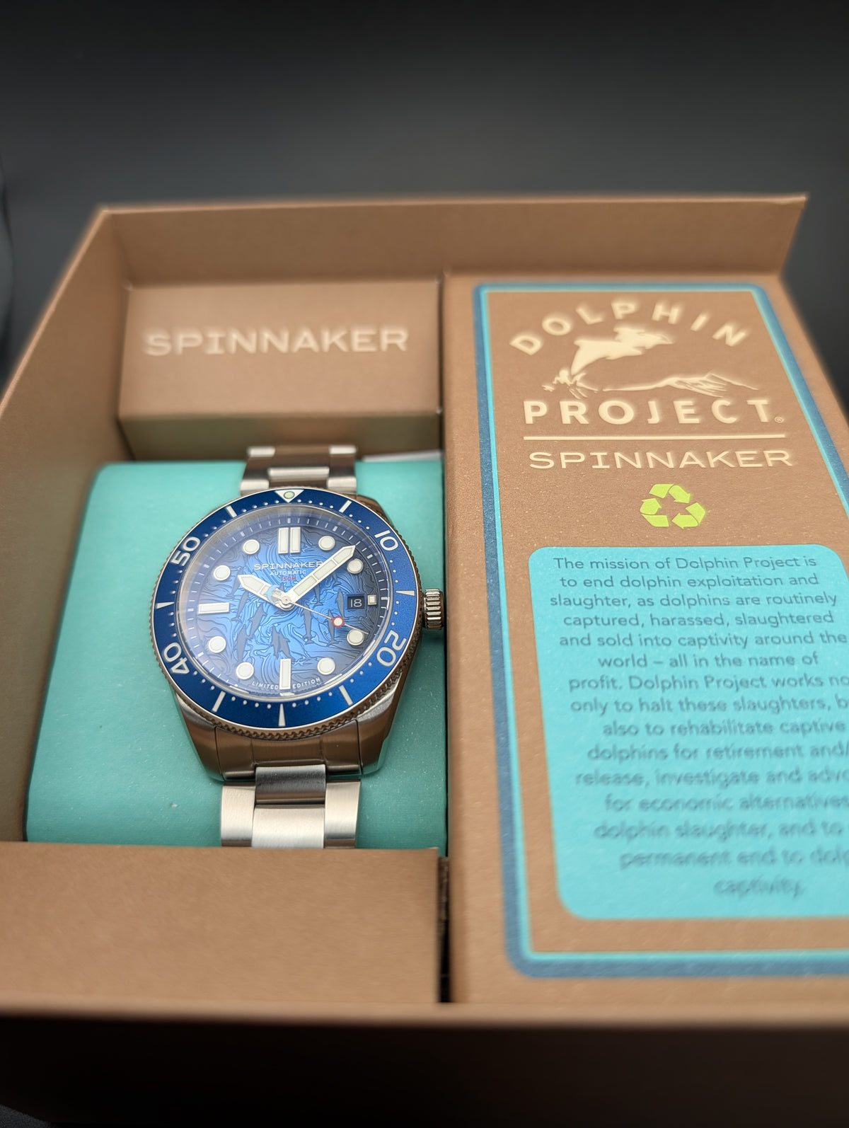 Spinnaker Croft Special Edition Dolphin Project Automatic Watch *New in Box*