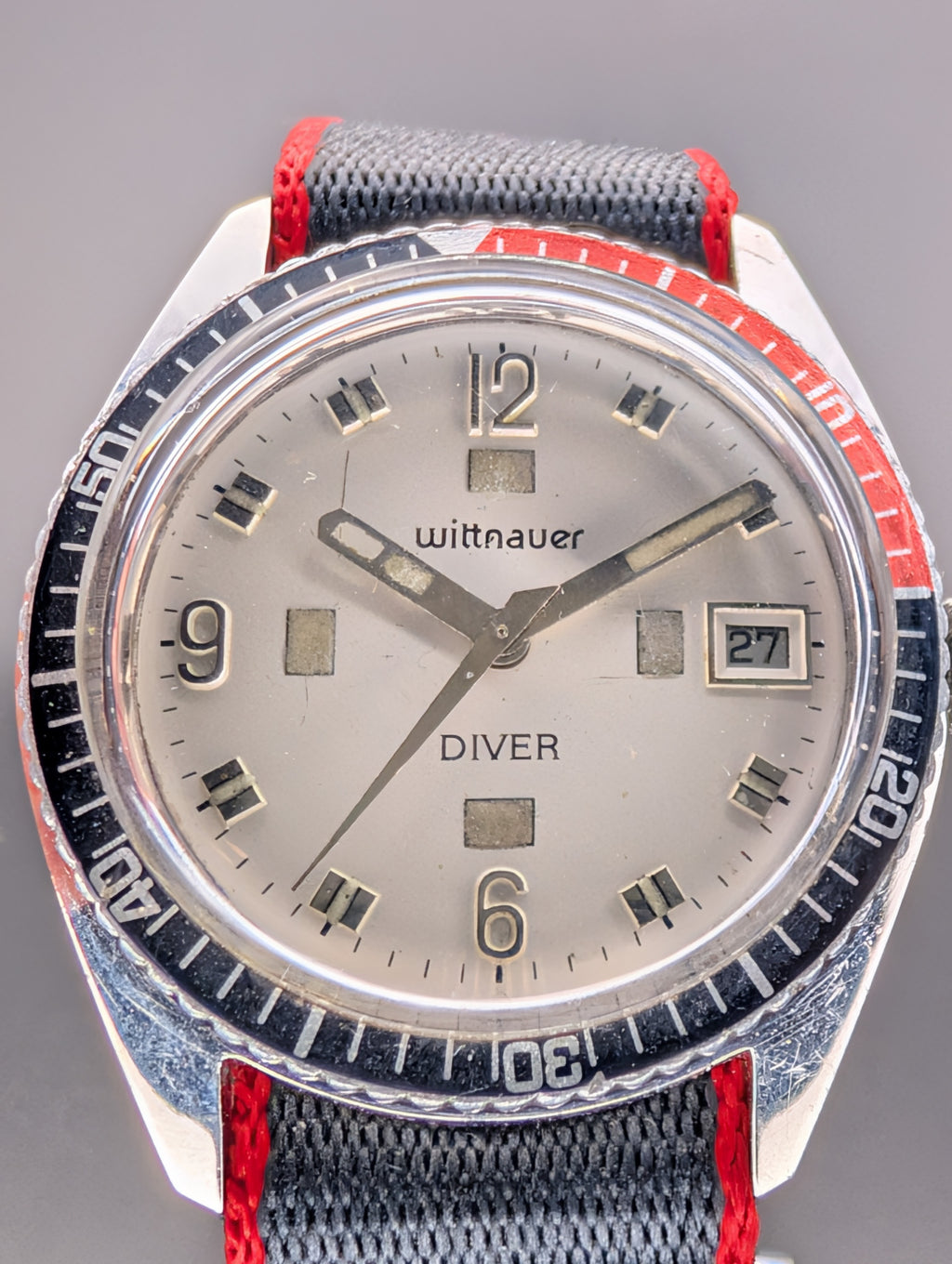 Wittnauer Diver (1980s) Mechanical Vintage Watch w/ "Coke" Bezel