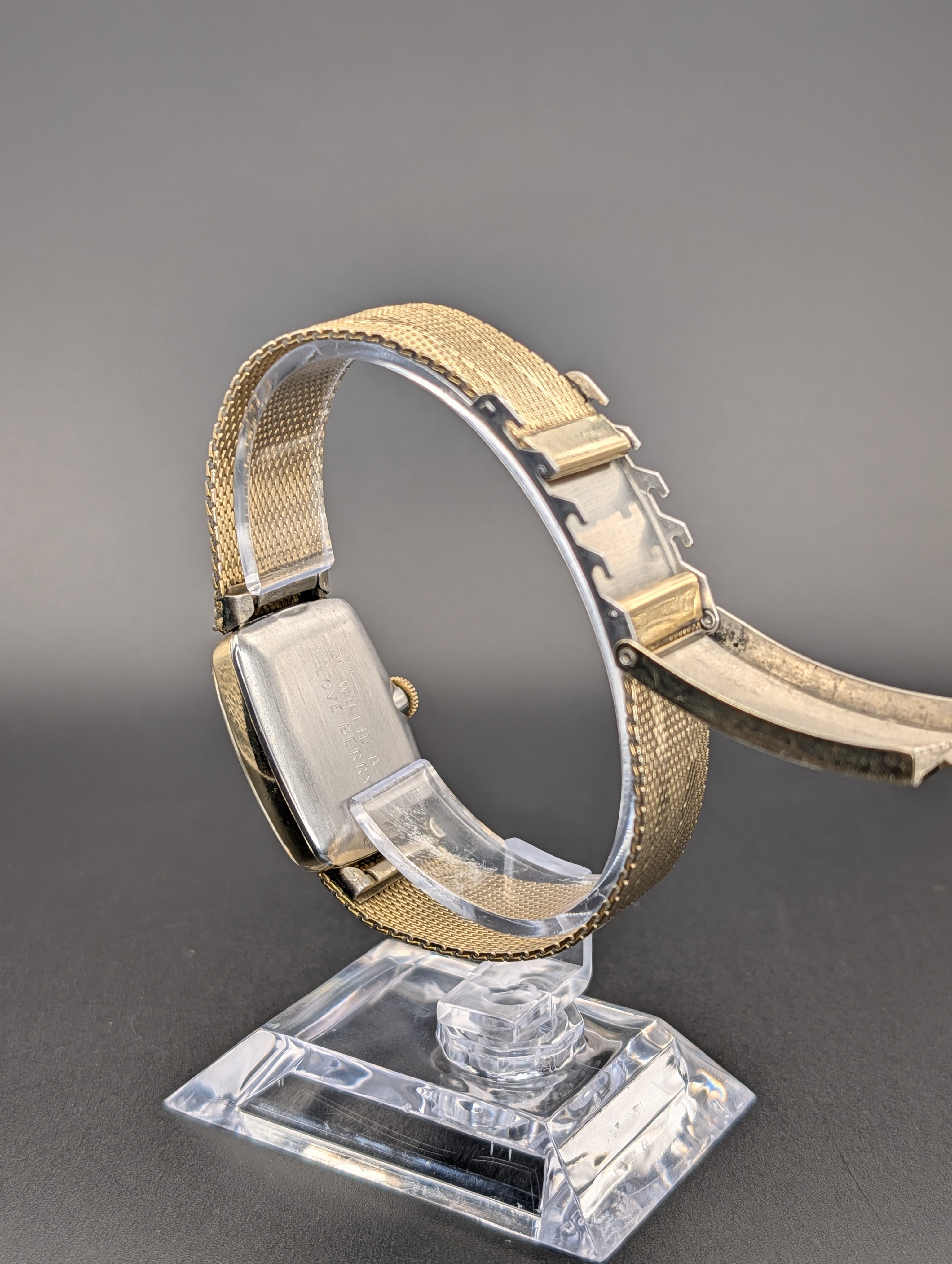 Wittnauer (1960s) Diamond Dial Mechanical Vintage Watch in 10k Yellow Gold Filled