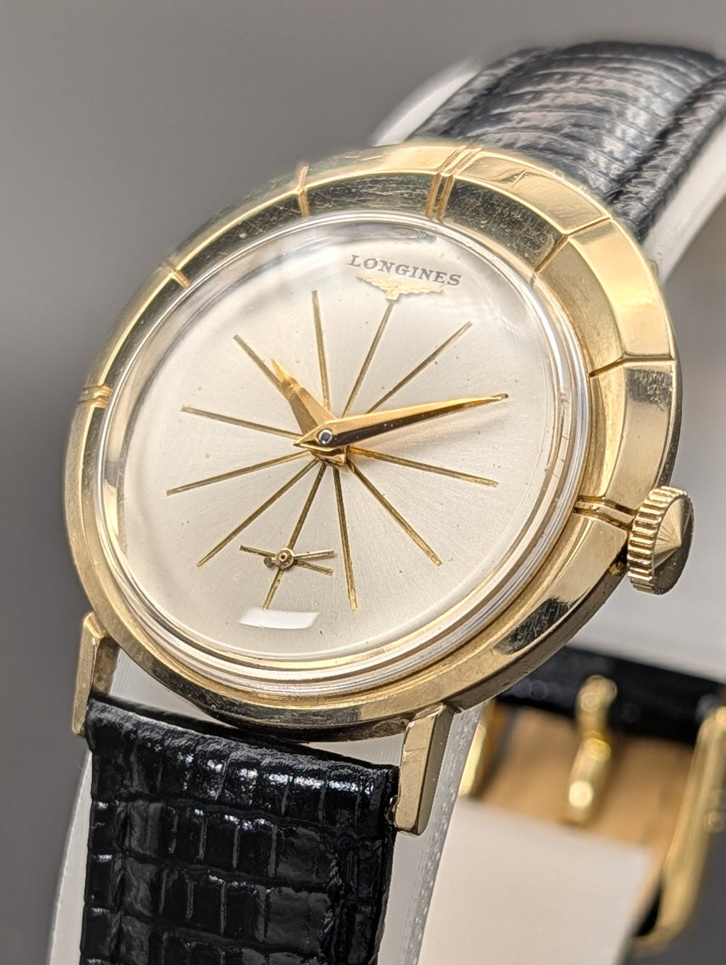Longines Vintage Asymmetrical Mechanical Watch in 10k Gold Filled Mid-century Case