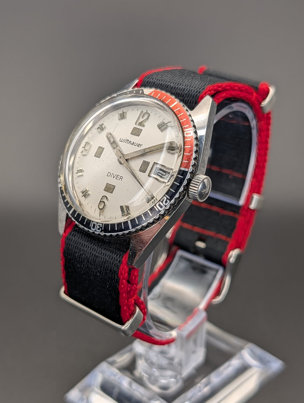 Wittnauer Diver (1980s) Mechanical Vintage Watch w/ "Coke" Bezel