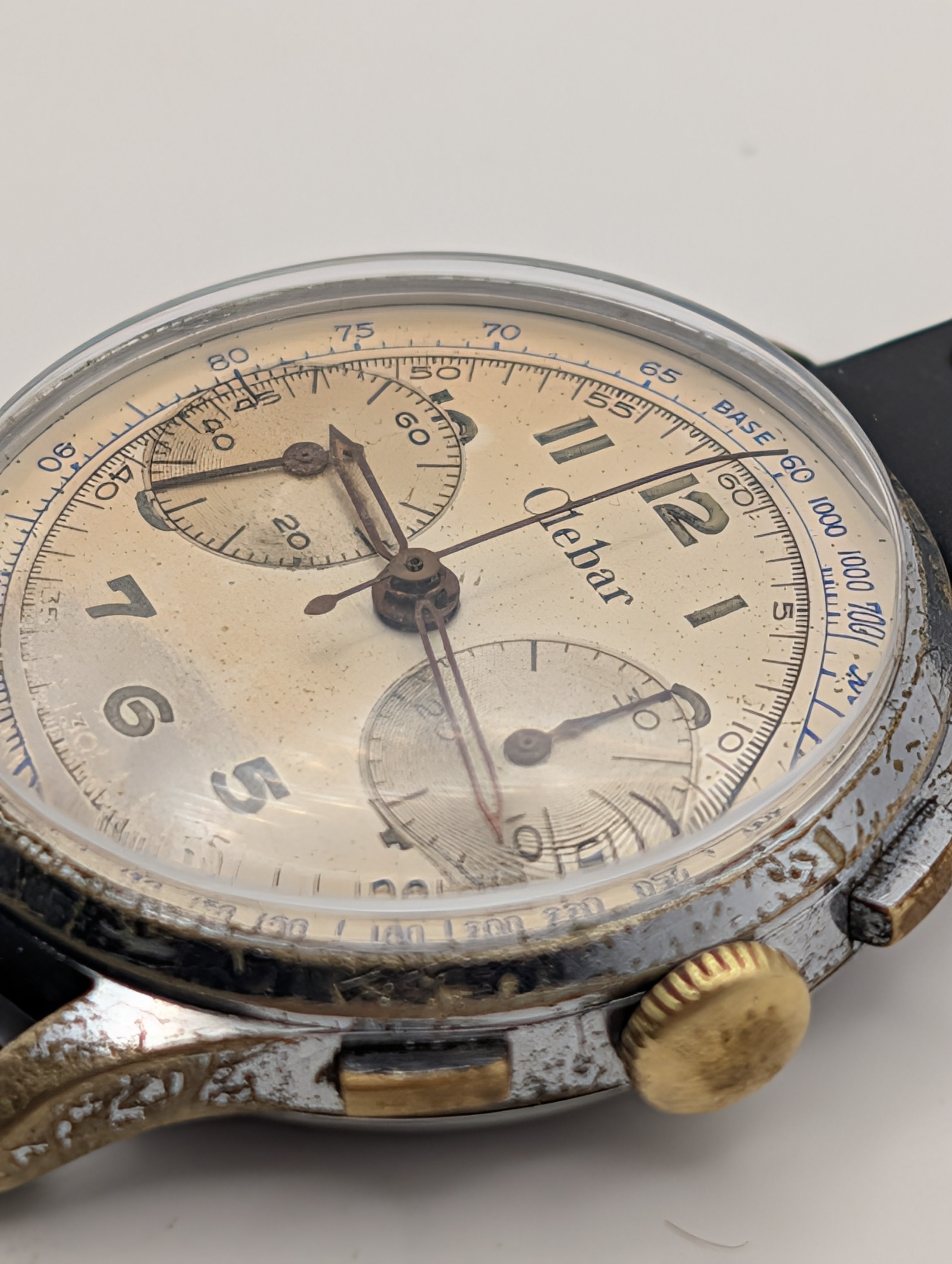 Clebar Chronograph Vintage Watch w/ cal. Landeron 149 Mechanical Movement