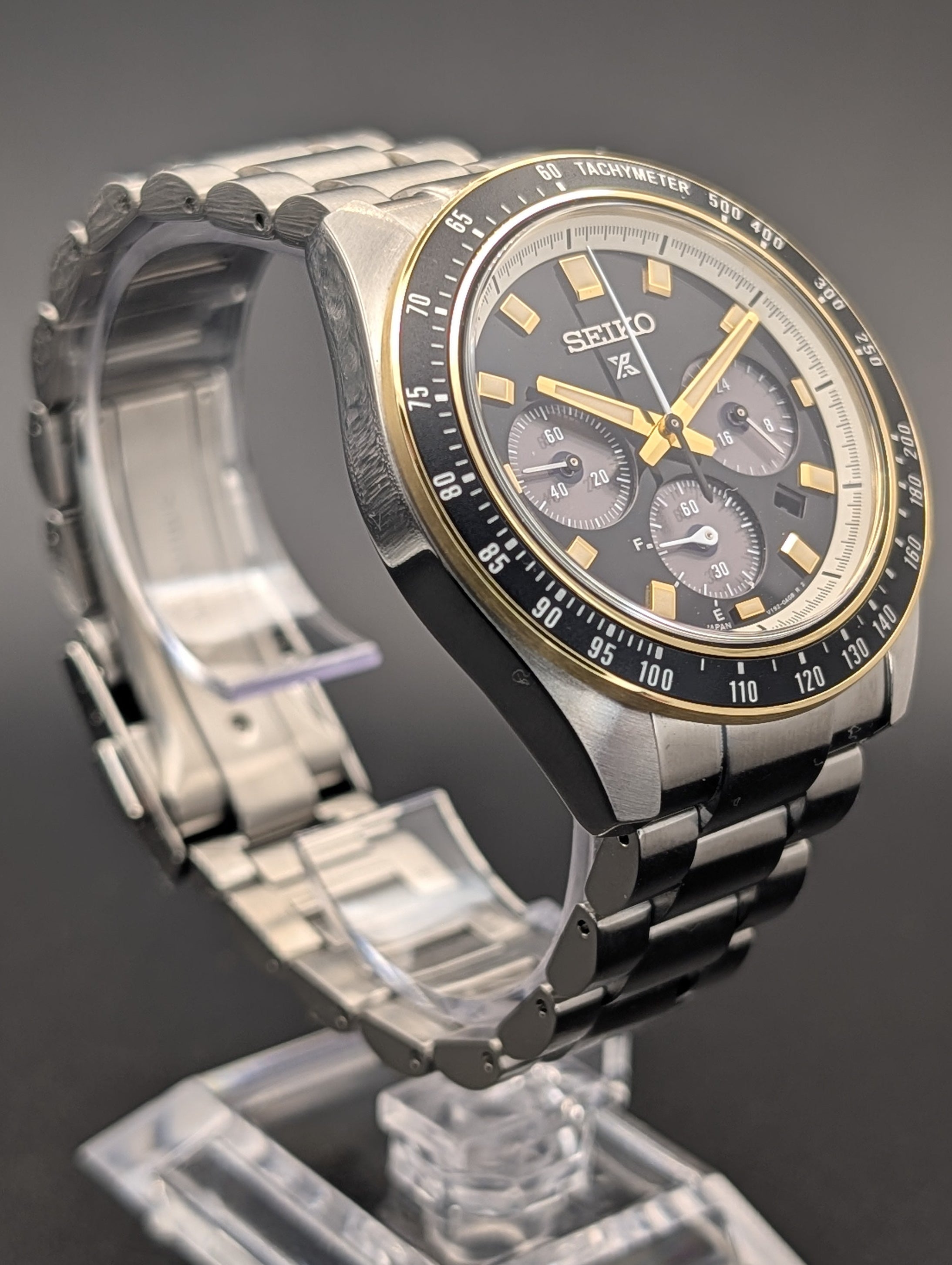 Seiko Prospex Speedtimer Solar Chronograph Watch in Two Tone Stainless Steel ref. SSC941 *New in Box*