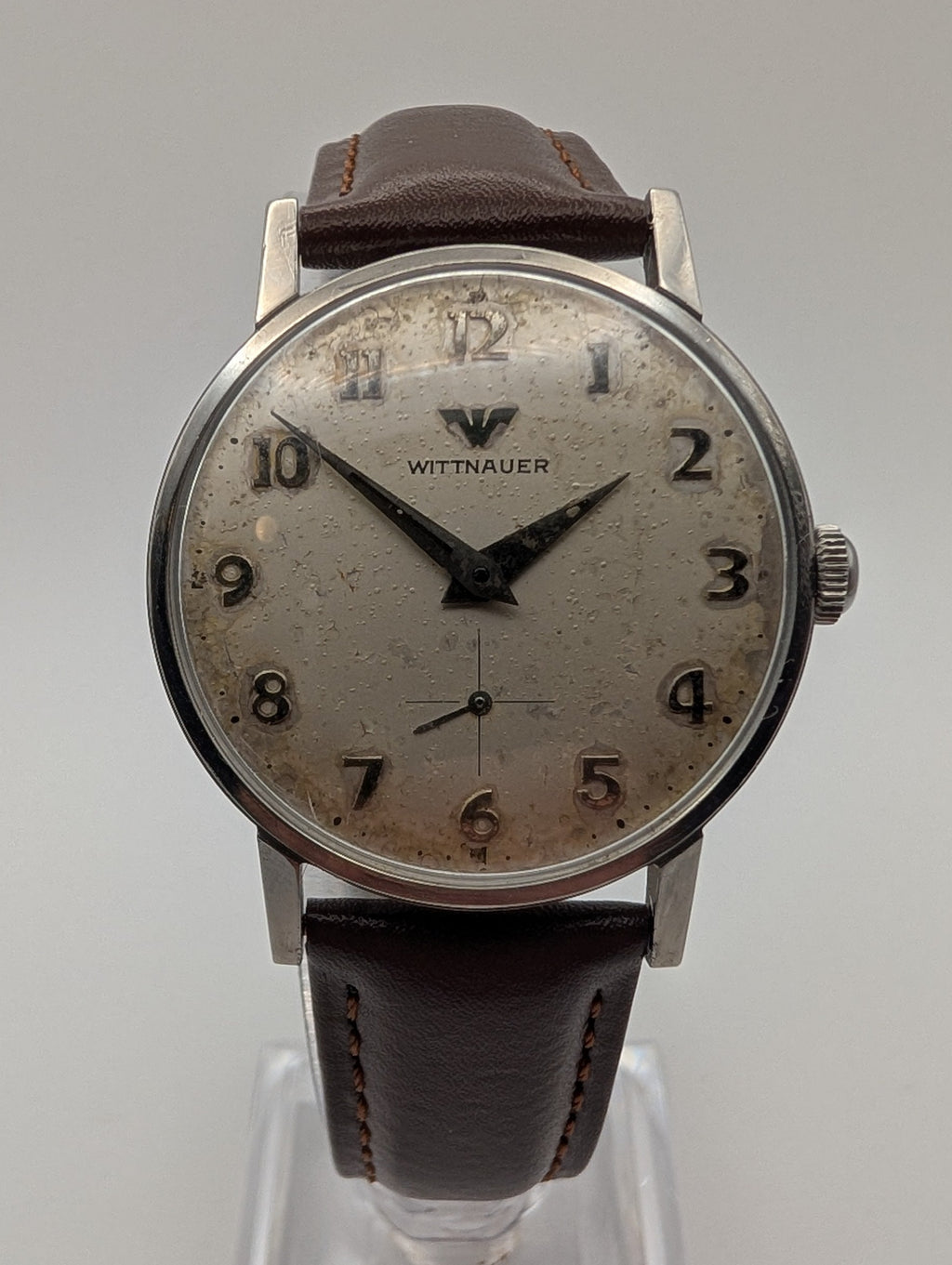 Wittnauer Small Seconds Mechanical Vintage Watch in Stainless Steel