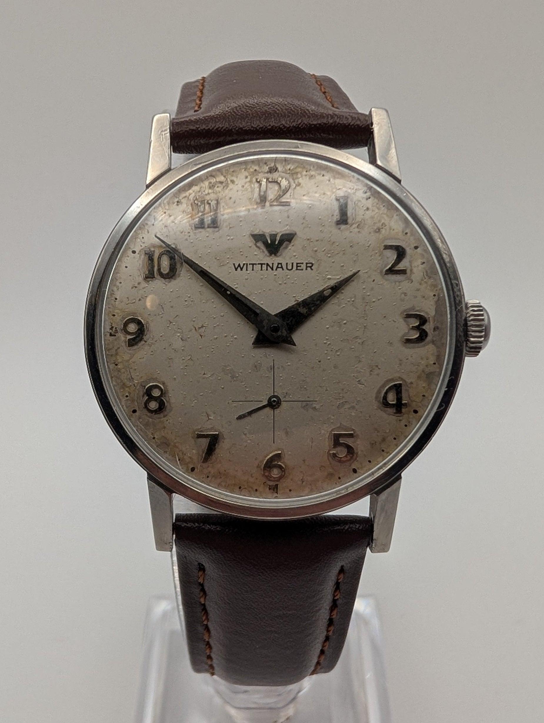 Wittnauer Small Seconds Mechanical Vintage Watch in Stainless Steel