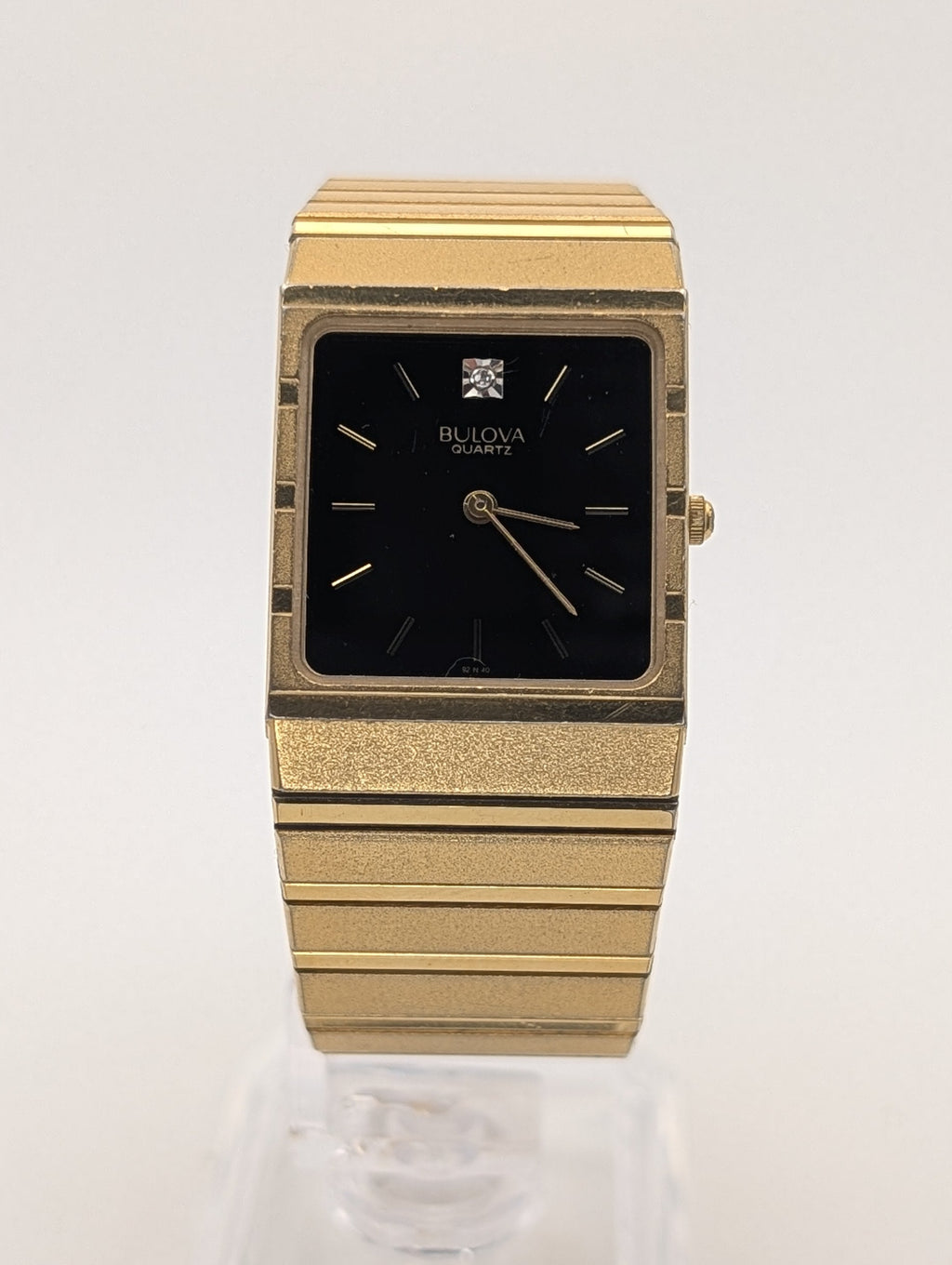 Bulova Quartz (1997) on Integrated Gold Tone Bracelet