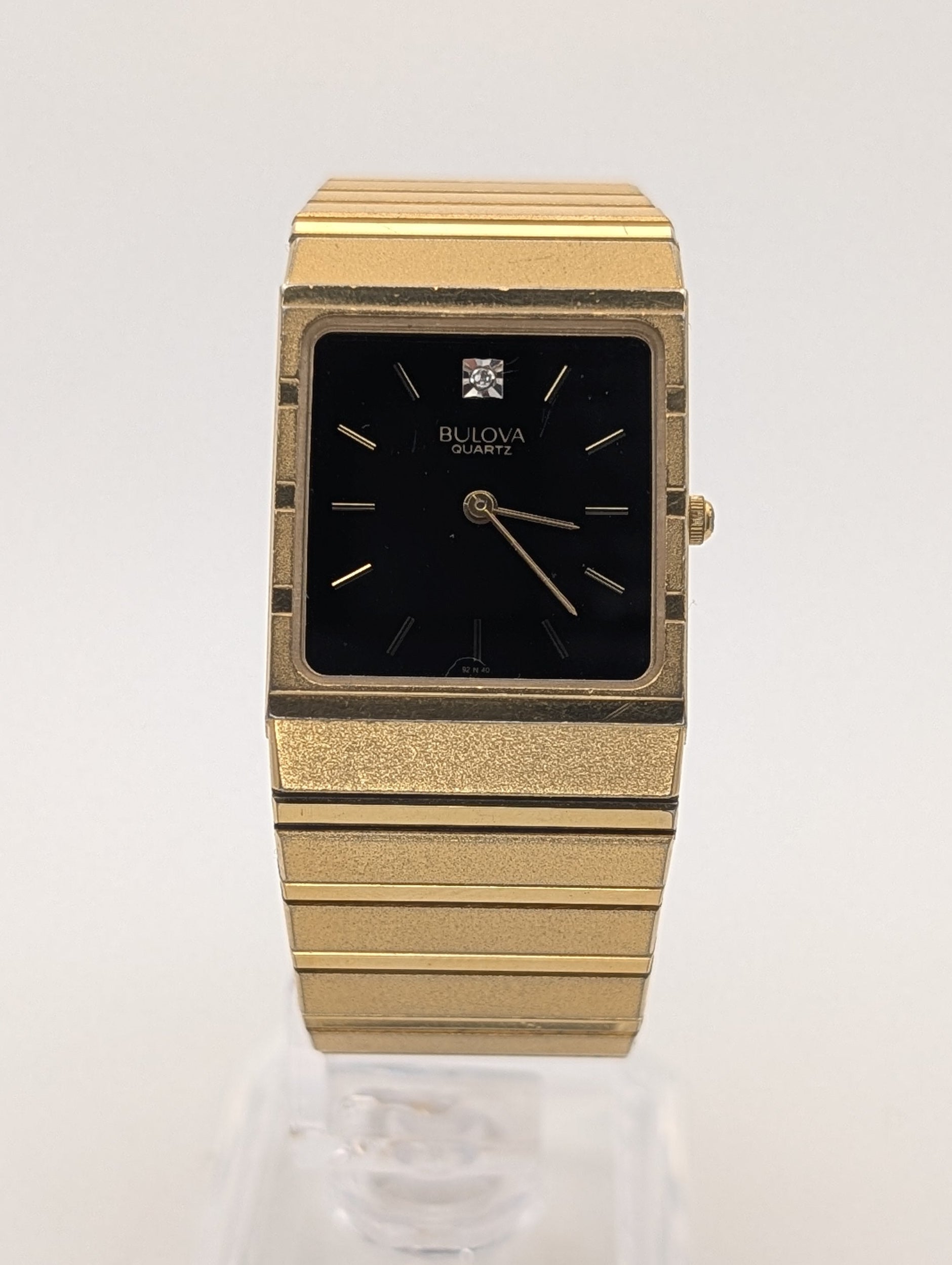 Bulova Quartz (1997) on Integrated Gold Tone Bracelet