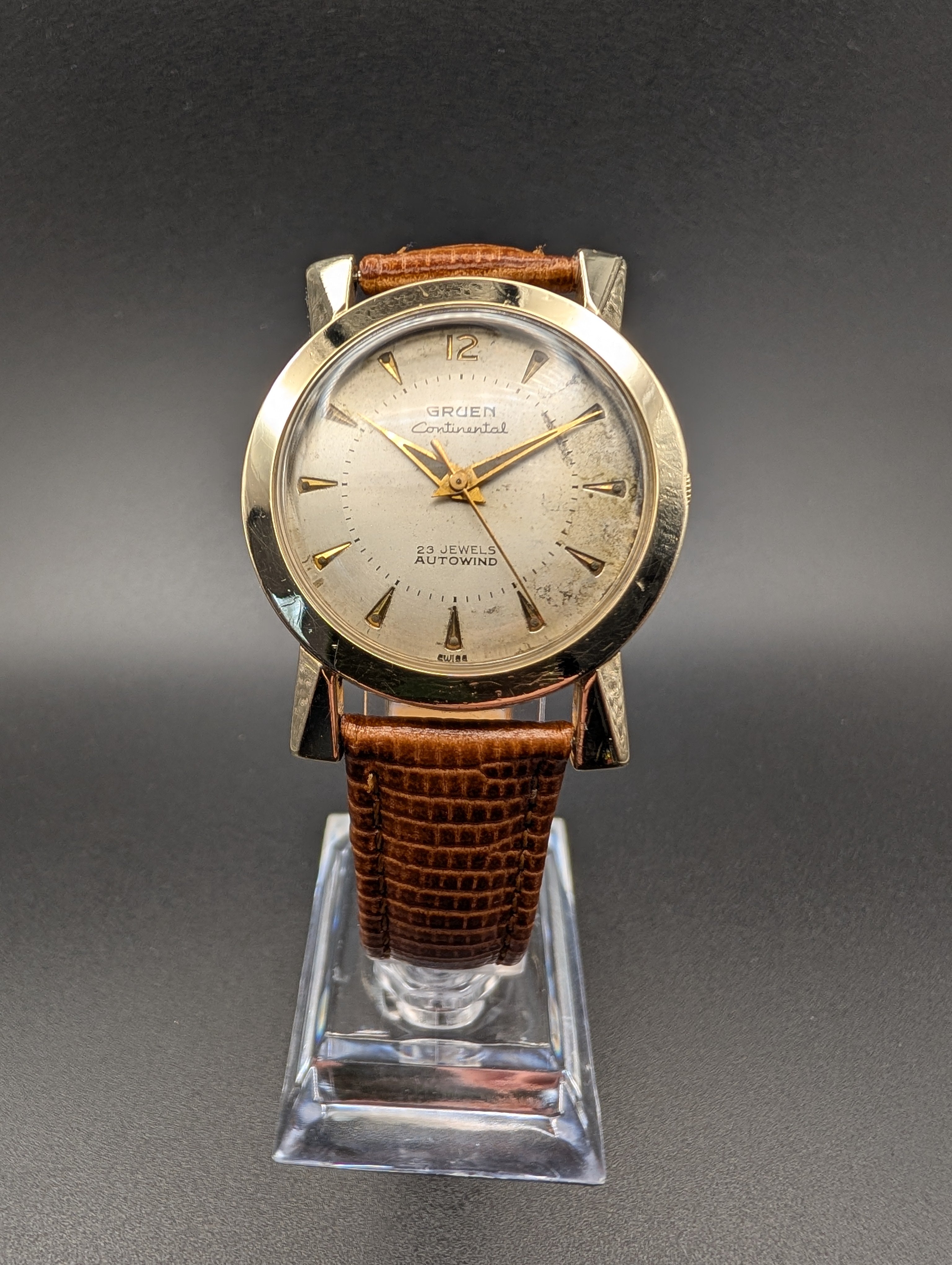 Gruen Continental (1958) Automatic Vintage Watch in 10k Yellow Gold Filled