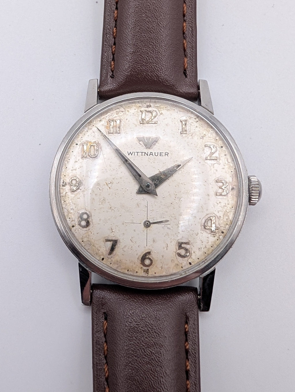 Wittnauer Small Seconds Mechanical Vintage Watch in Stainless Steel