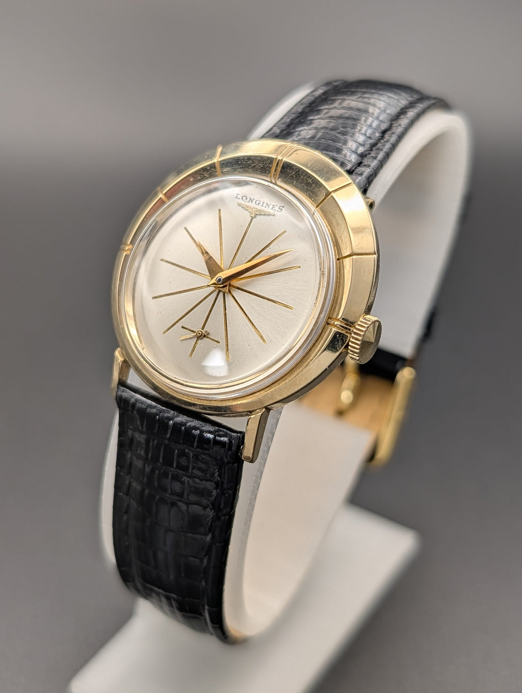 Longines Vintage Asymmetrical Mechanical Watch in 10k Gold Filled Mid-century Case