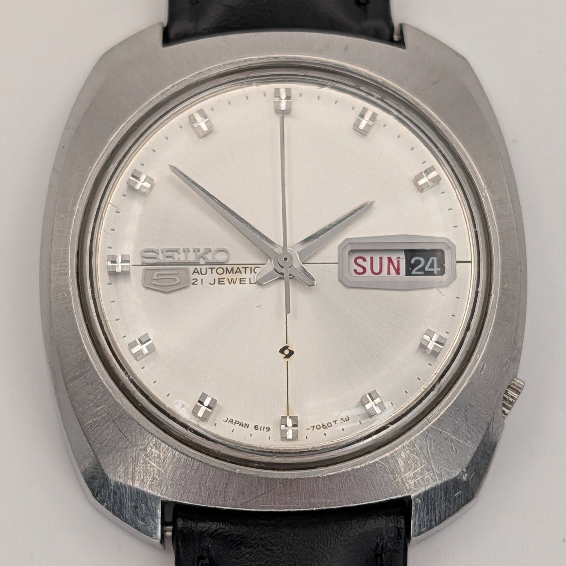 Seiko 5 Automatic 21 Jewels (1970s) Vintage Watch in Stainless Steel