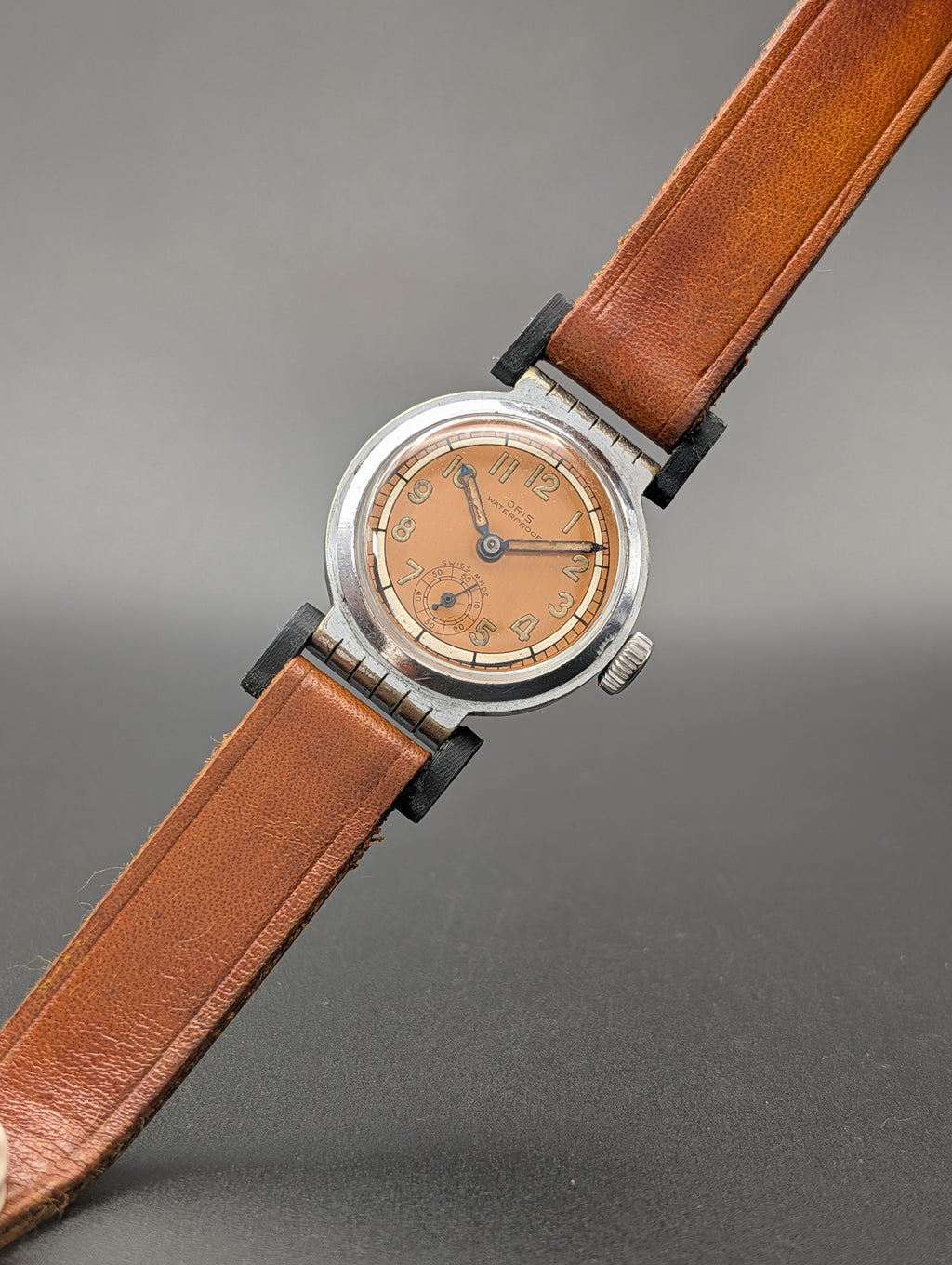 Oris Vintage Mechanical Watch w/ Small Seconds Hand and Hinged Lugs