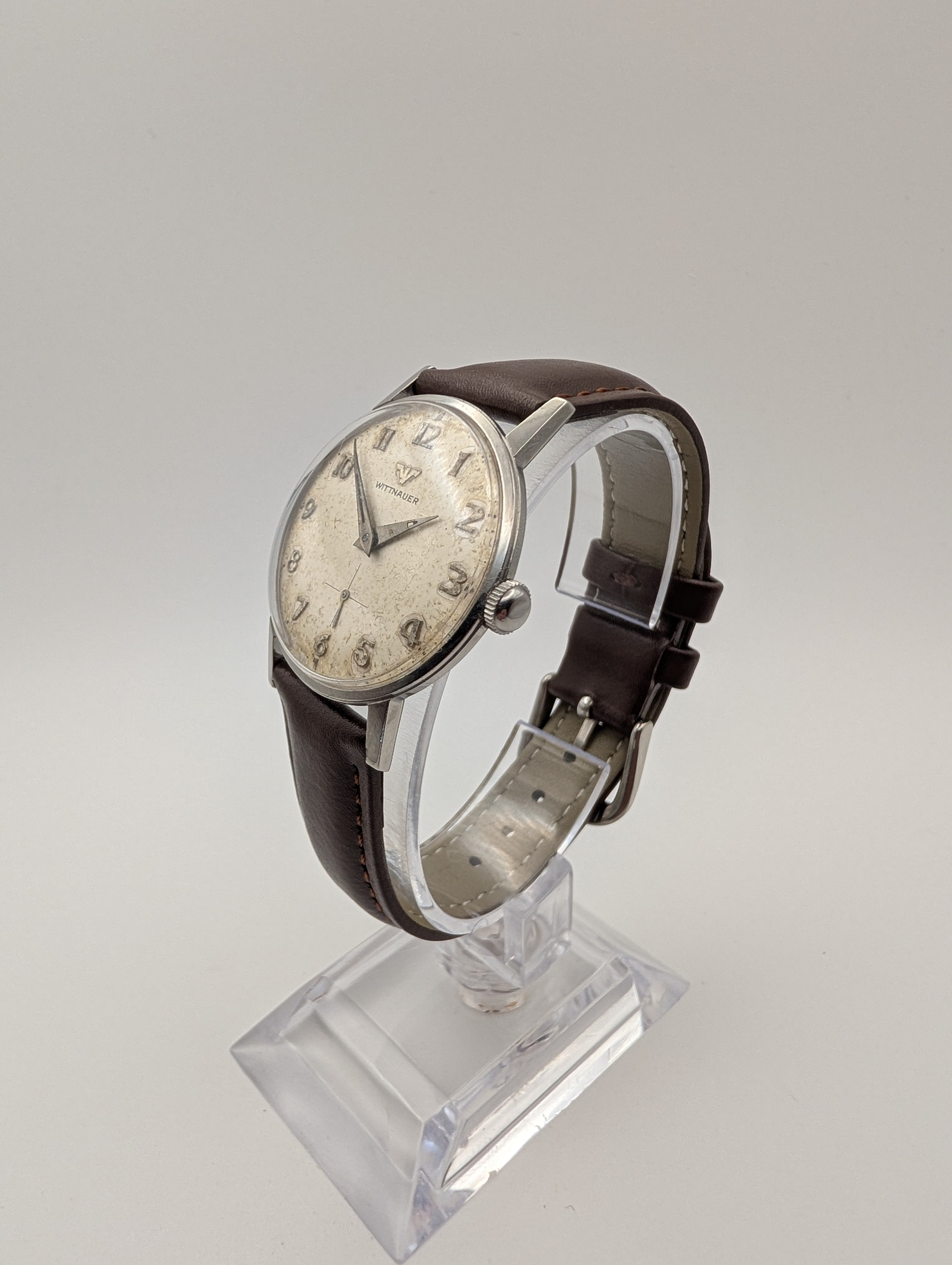 Wittnauer Small Seconds Mechanical Vintage Watch in Stainless Steel