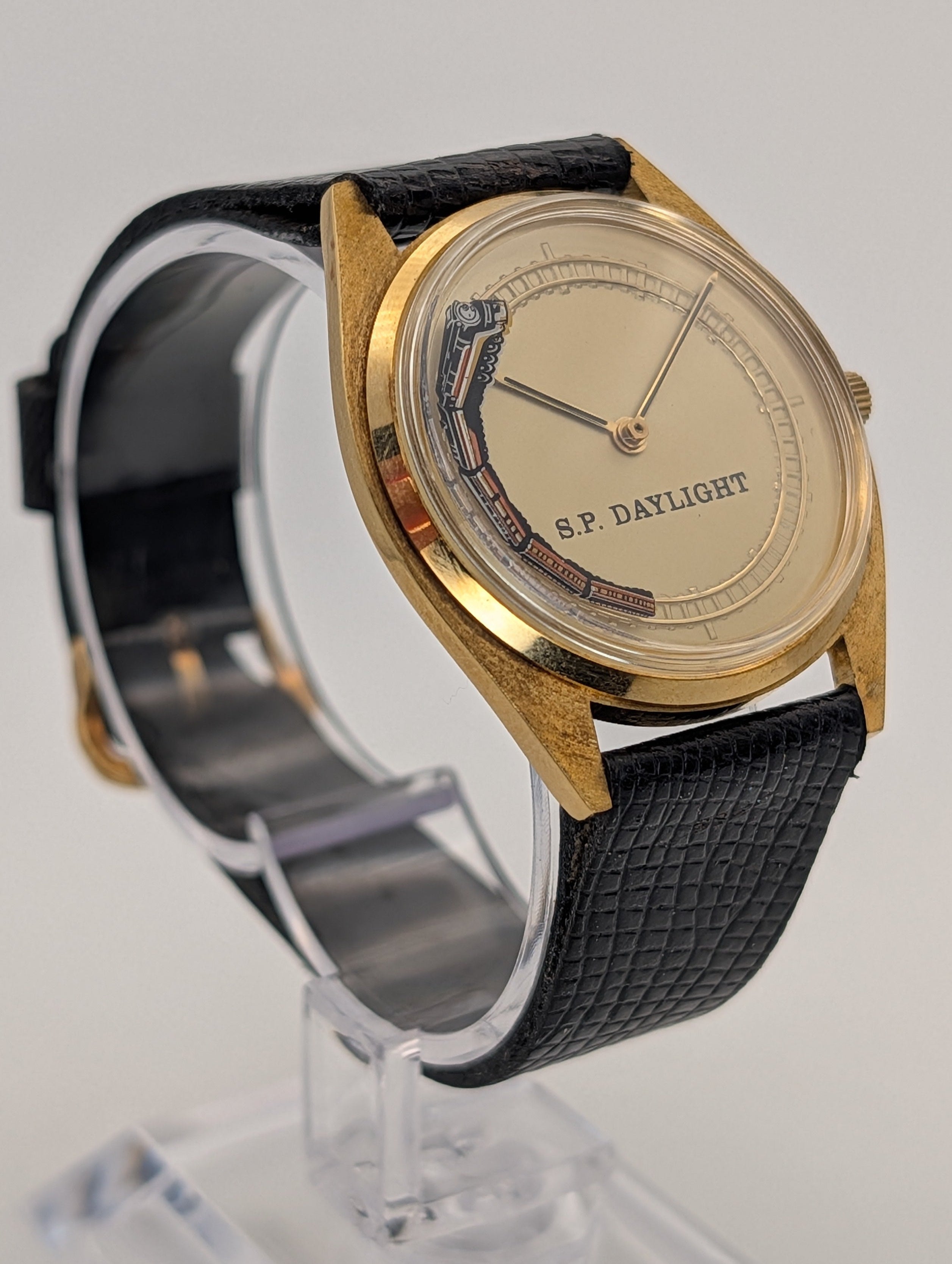 S.P. Daylight Souvenir Quartz Watch w/ Train Sconds "Hand" Mystery Dial