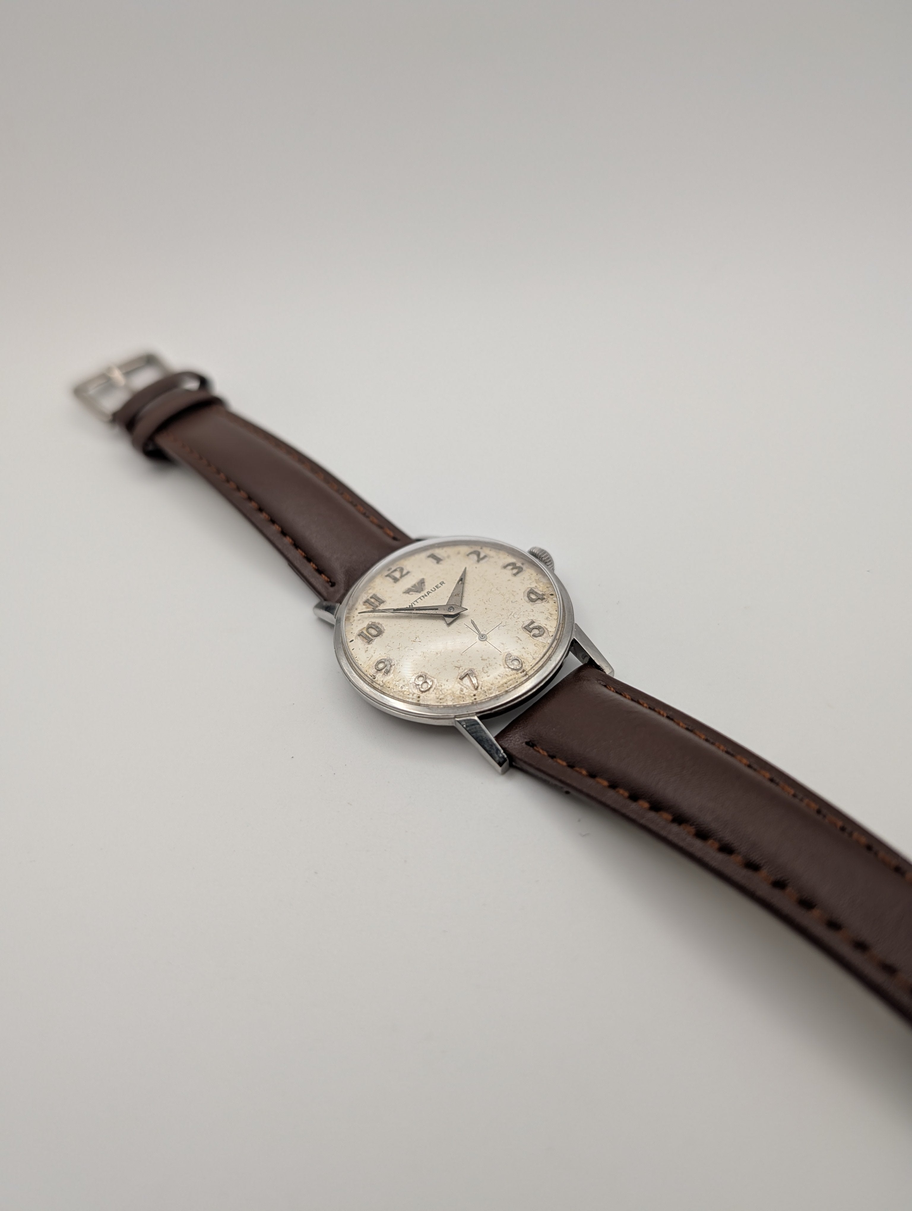 Wittnauer Small Seconds Mechanical Vintage Watch in Stainless Steel