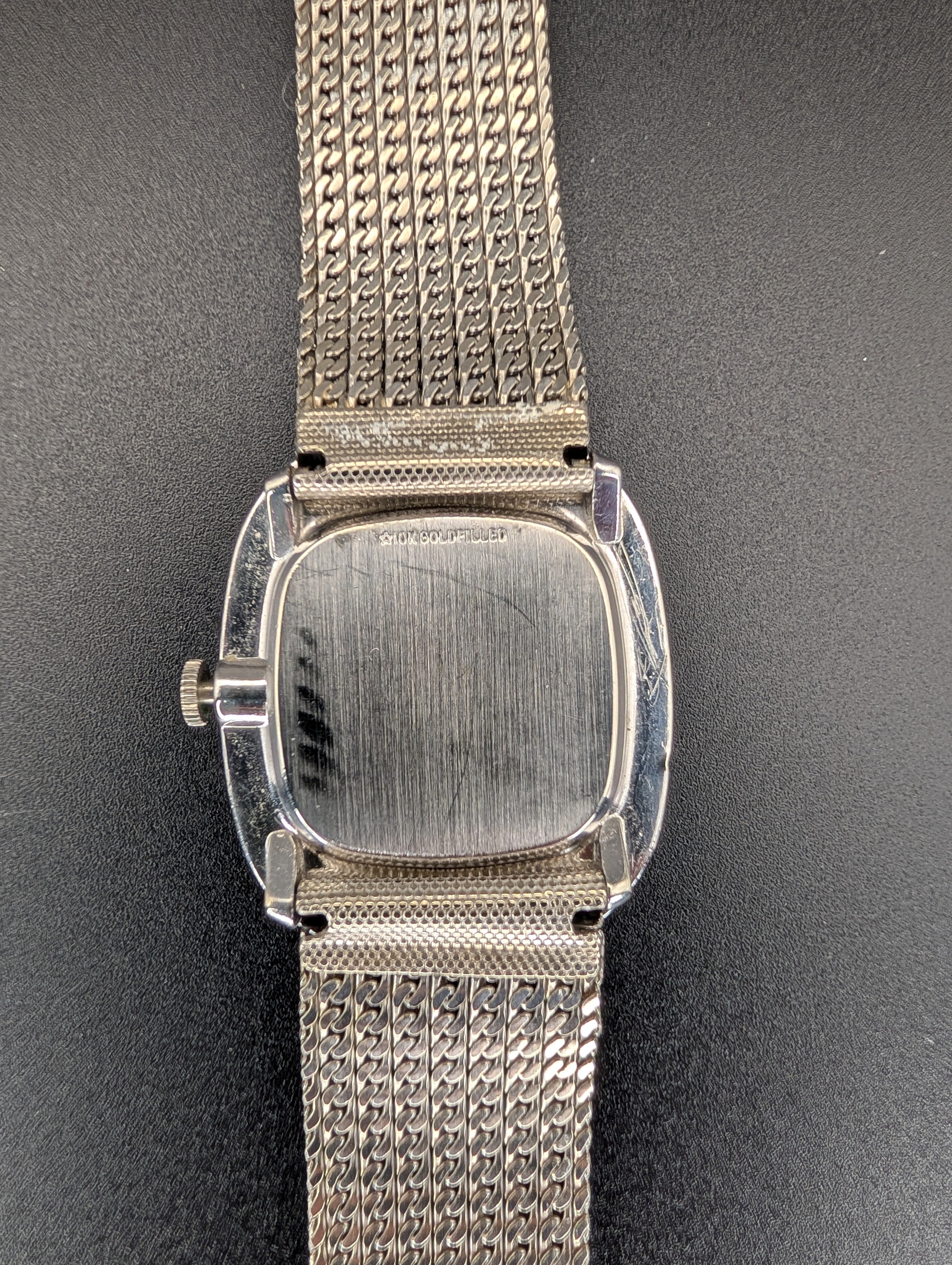 Longines Ellipse (1960s) Mechanical Vintage Watch w/ Diamond Accent Dial in 10k White Gold Filled Case