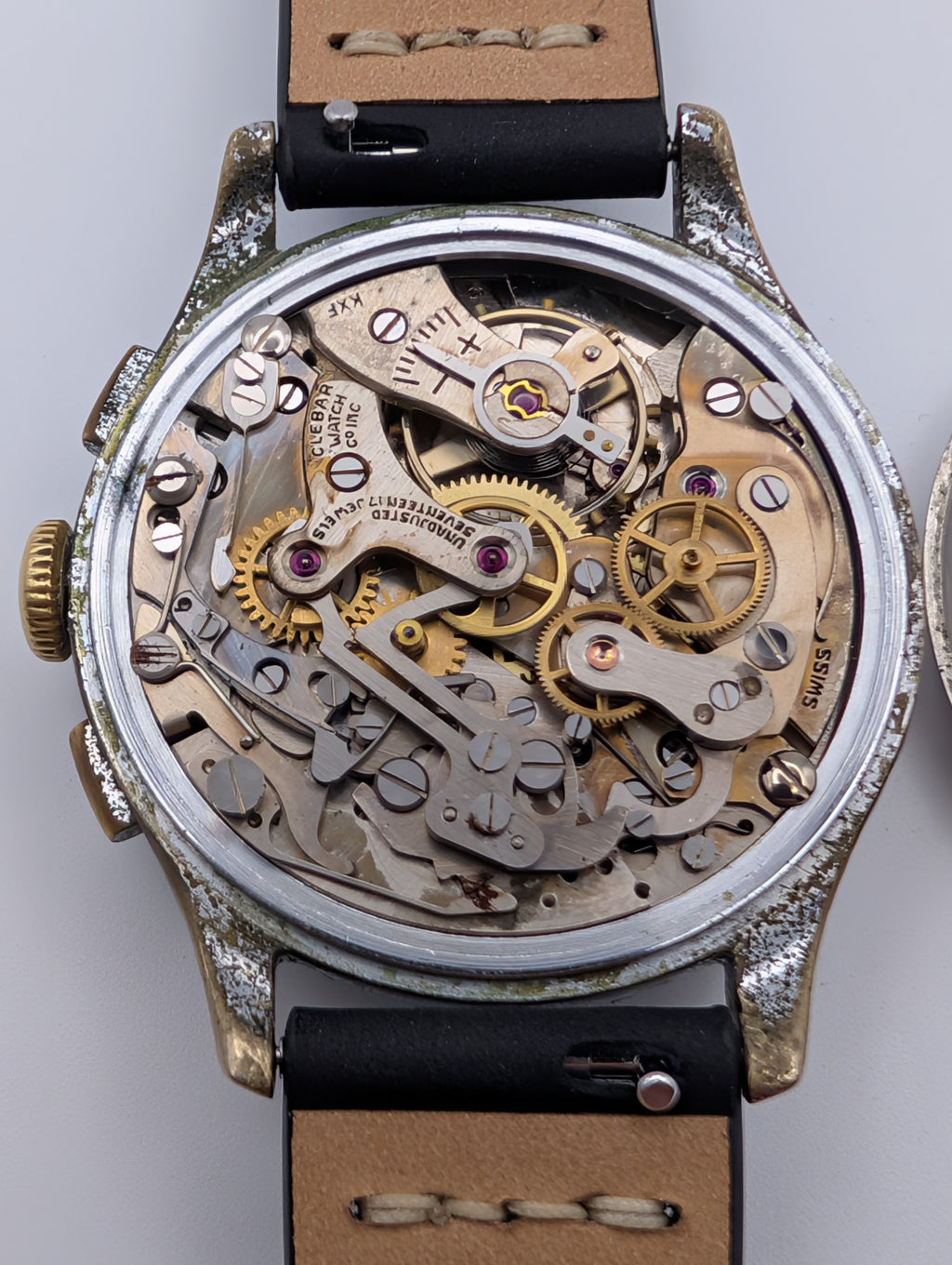 Clebar Chronograph Vintage Watch w/ cal. Landeron 149 Mechanical Movement