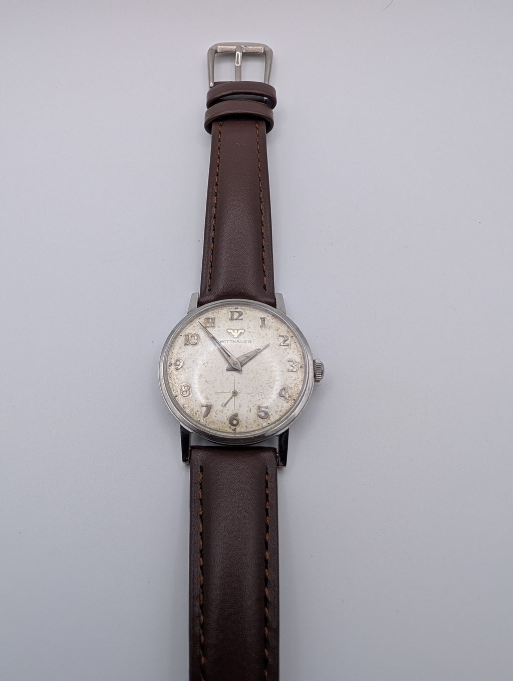 Wittnauer Small Seconds Mechanical Vintage Watch in Stainless Steel