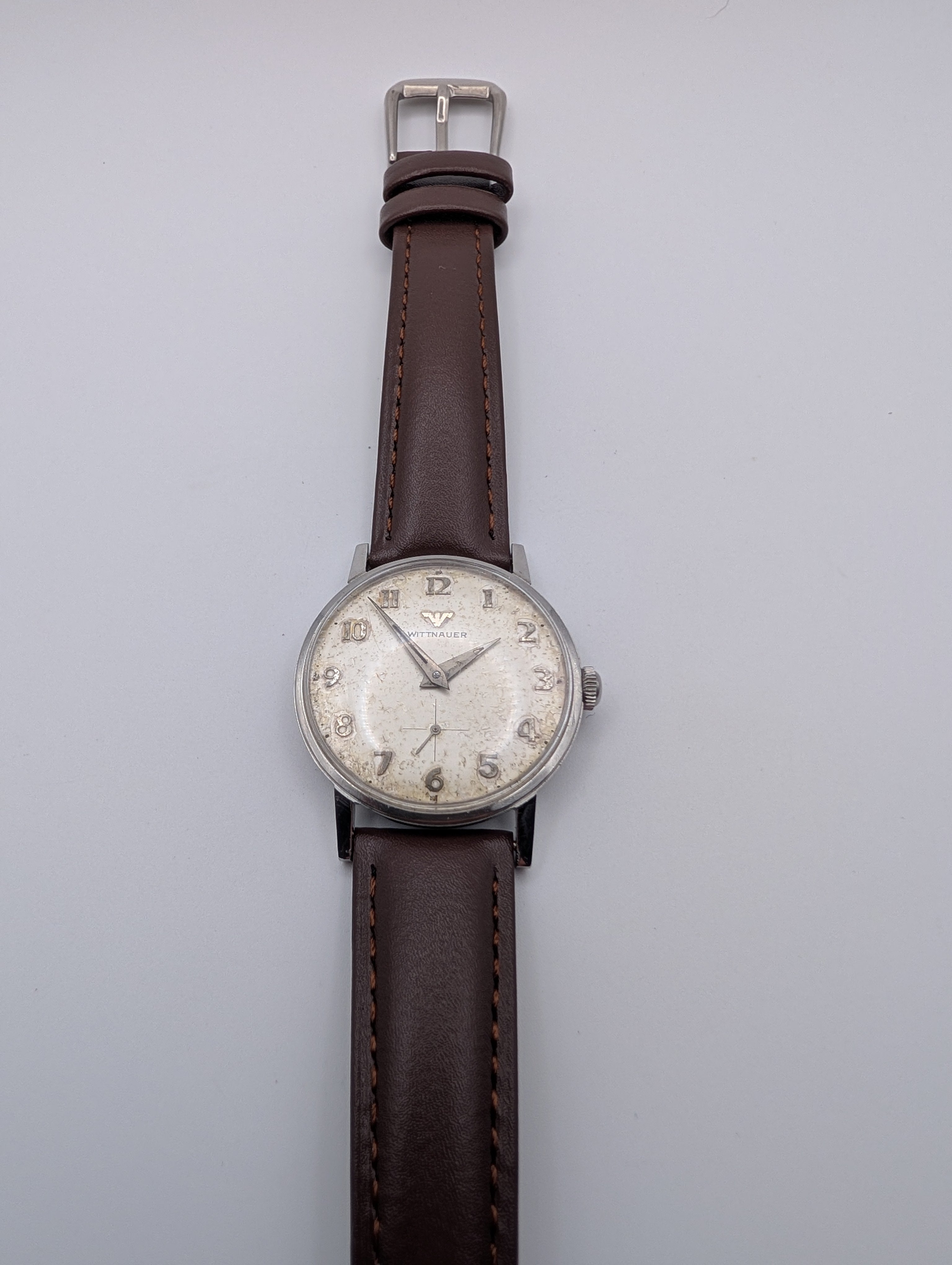 Wittnauer Small Seconds Mechanical Vintage Watch in Stainless Steel
