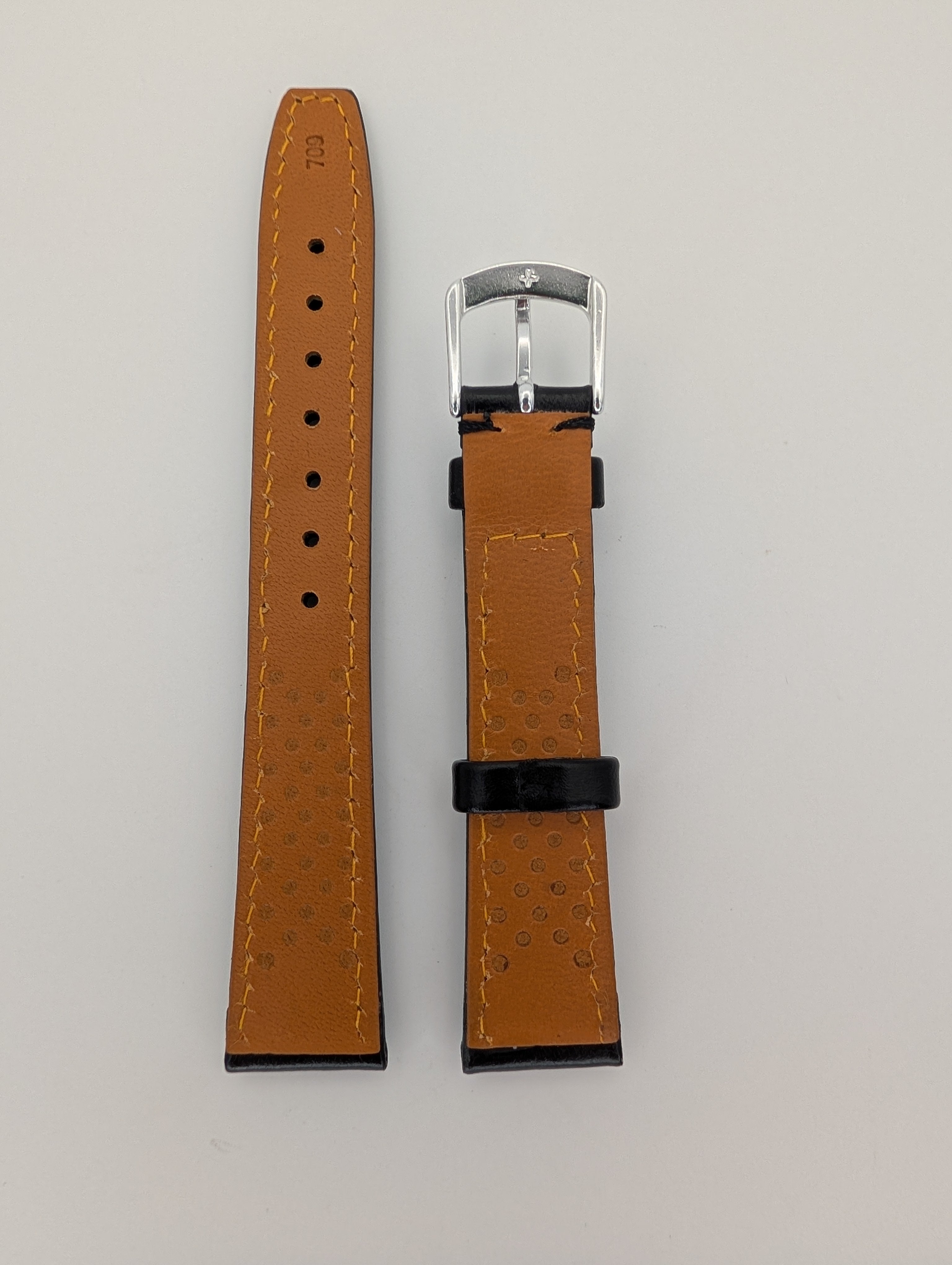 Hadley Roma Genuine Leather Strap (17mm) Padded Stitch