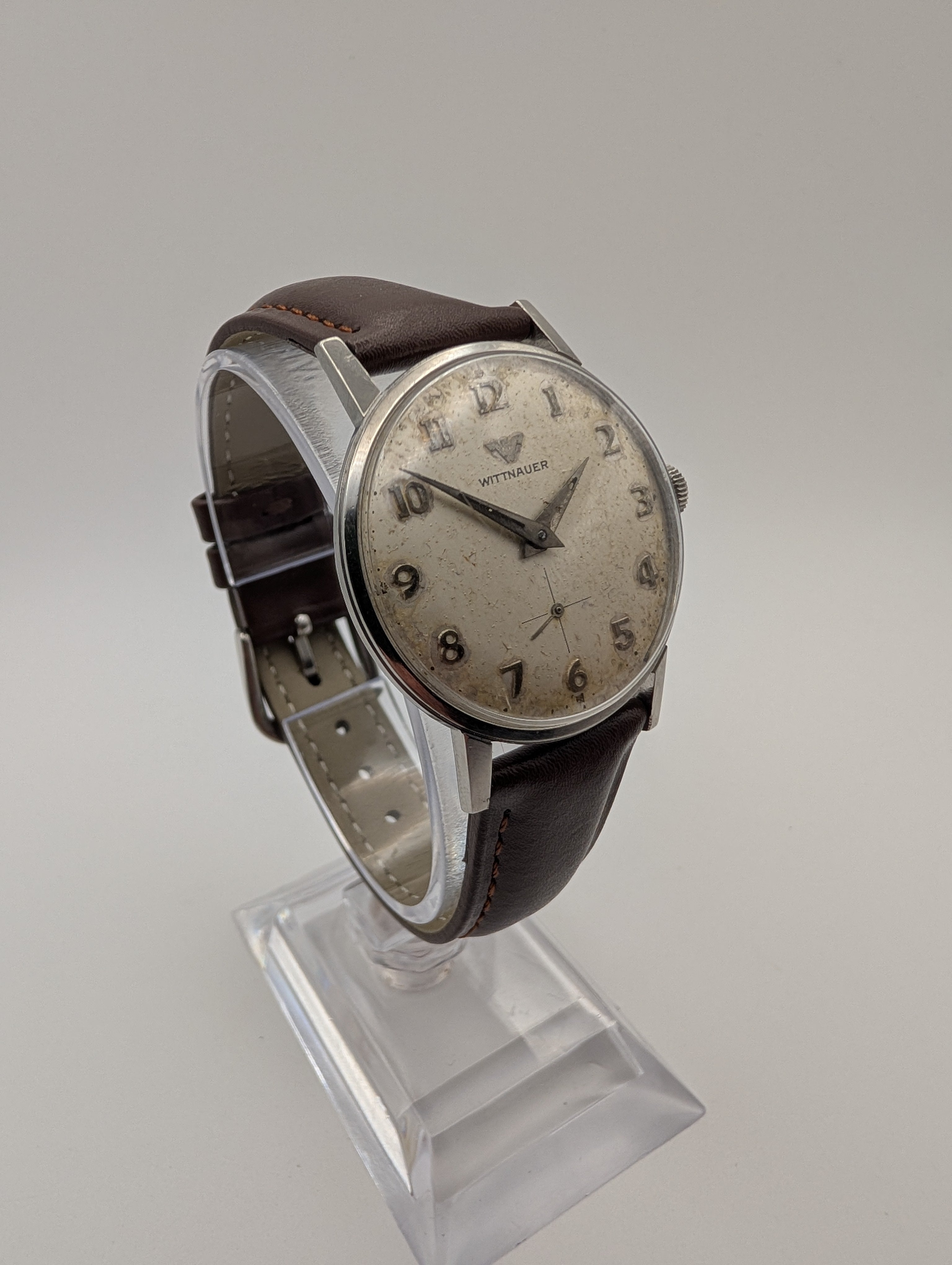 Wittnauer Small Seconds Mechanical Vintage Watch in Stainless Steel