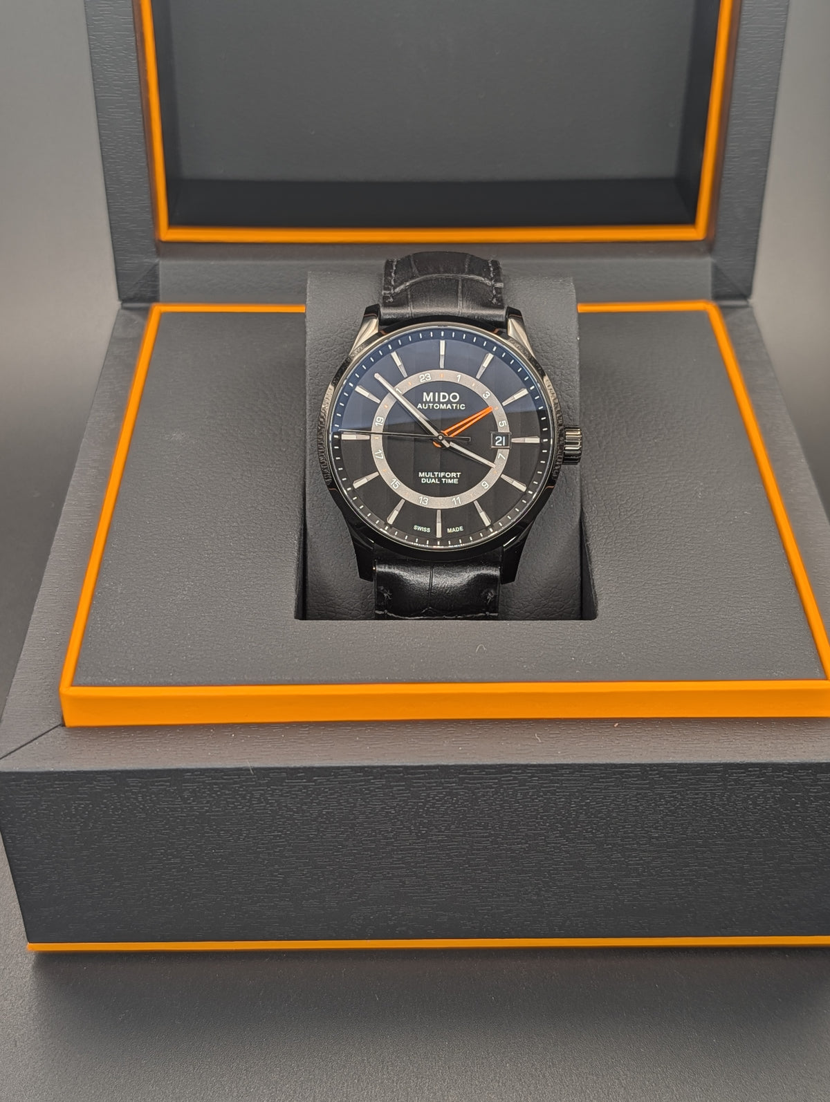 Mido Multifort Dual Time GMT Automatic Watch ref. MO38429 *New in Box*