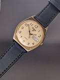 Pulsar Quartz Vintage Watch on Italian Calfskin Leather Strap